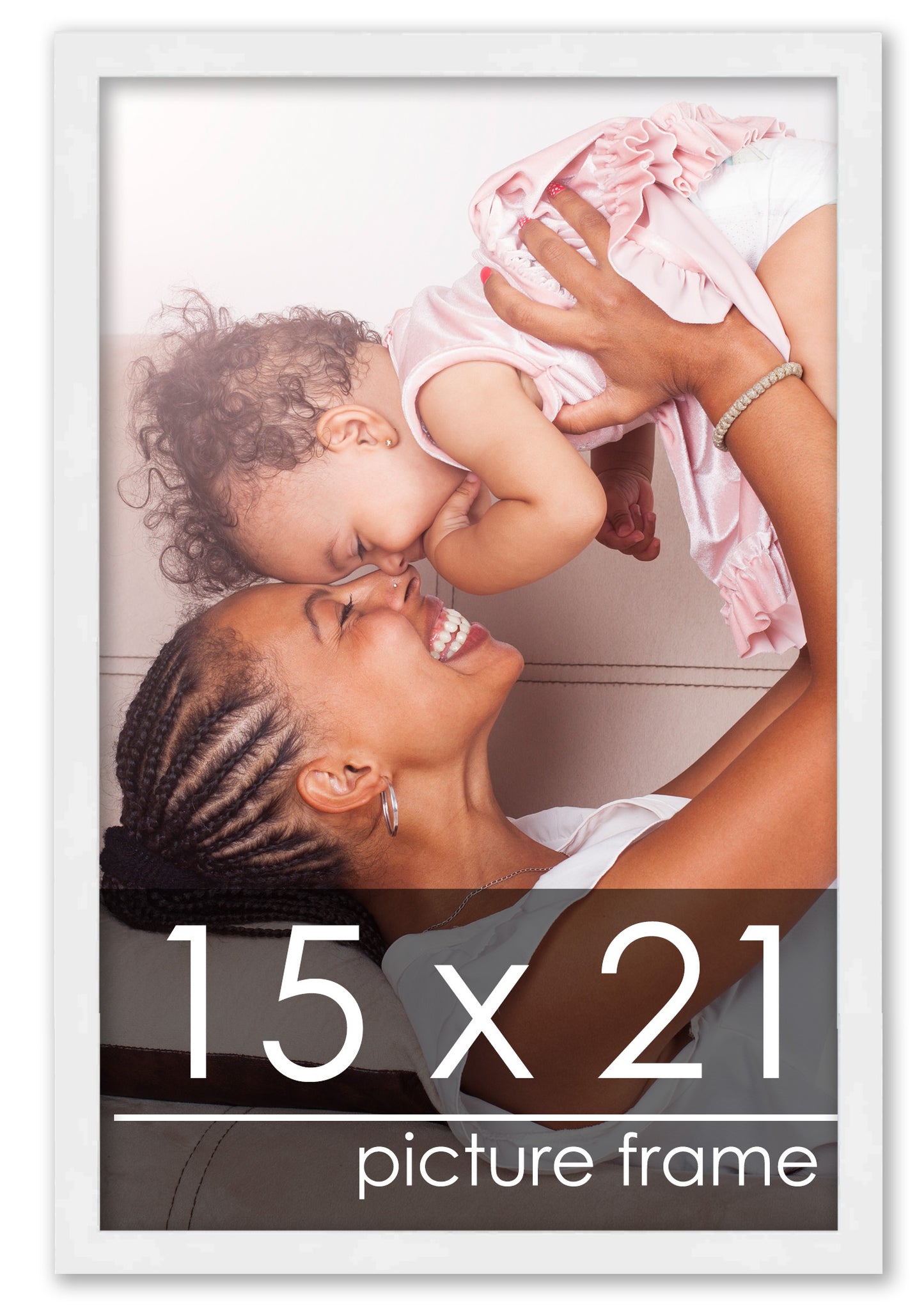 Contemporary White Wood Picture Frame