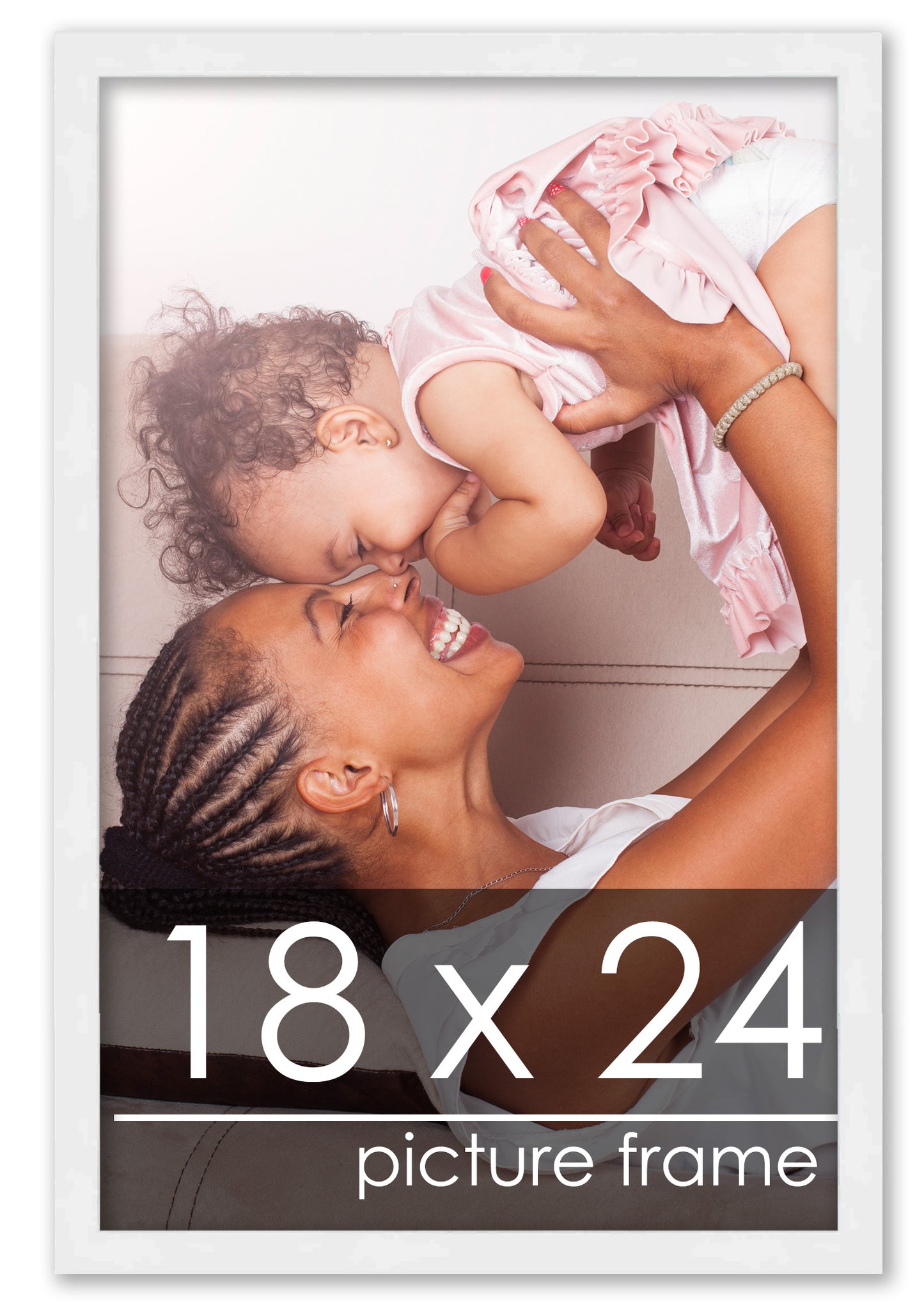 Contemporary White Wood Picture Frame