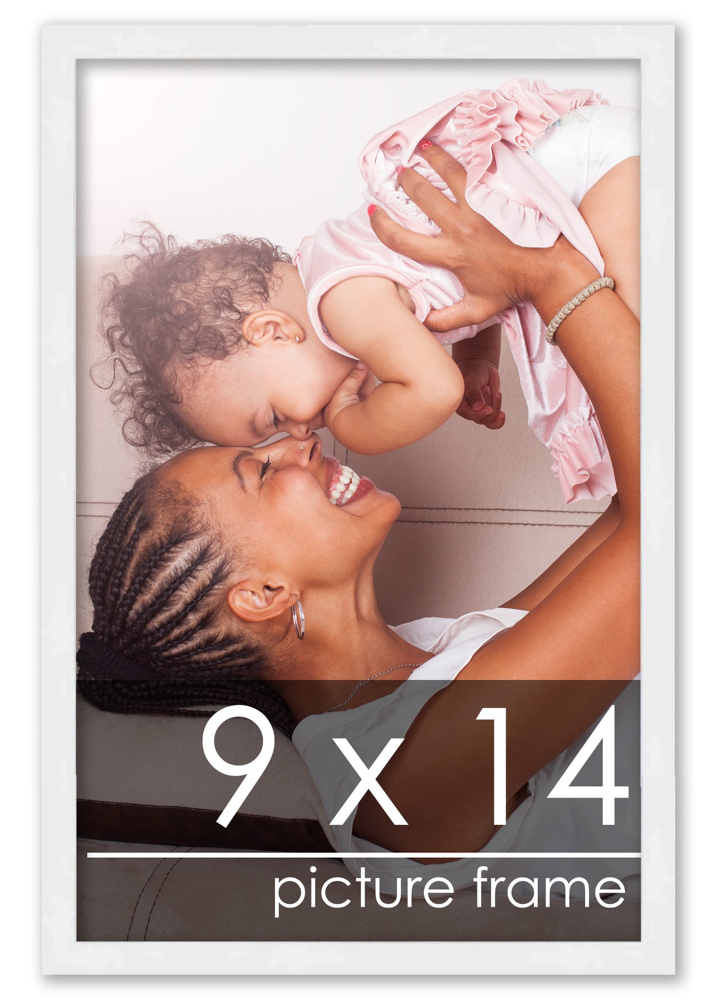 Contemporary White Wood Picture Frame