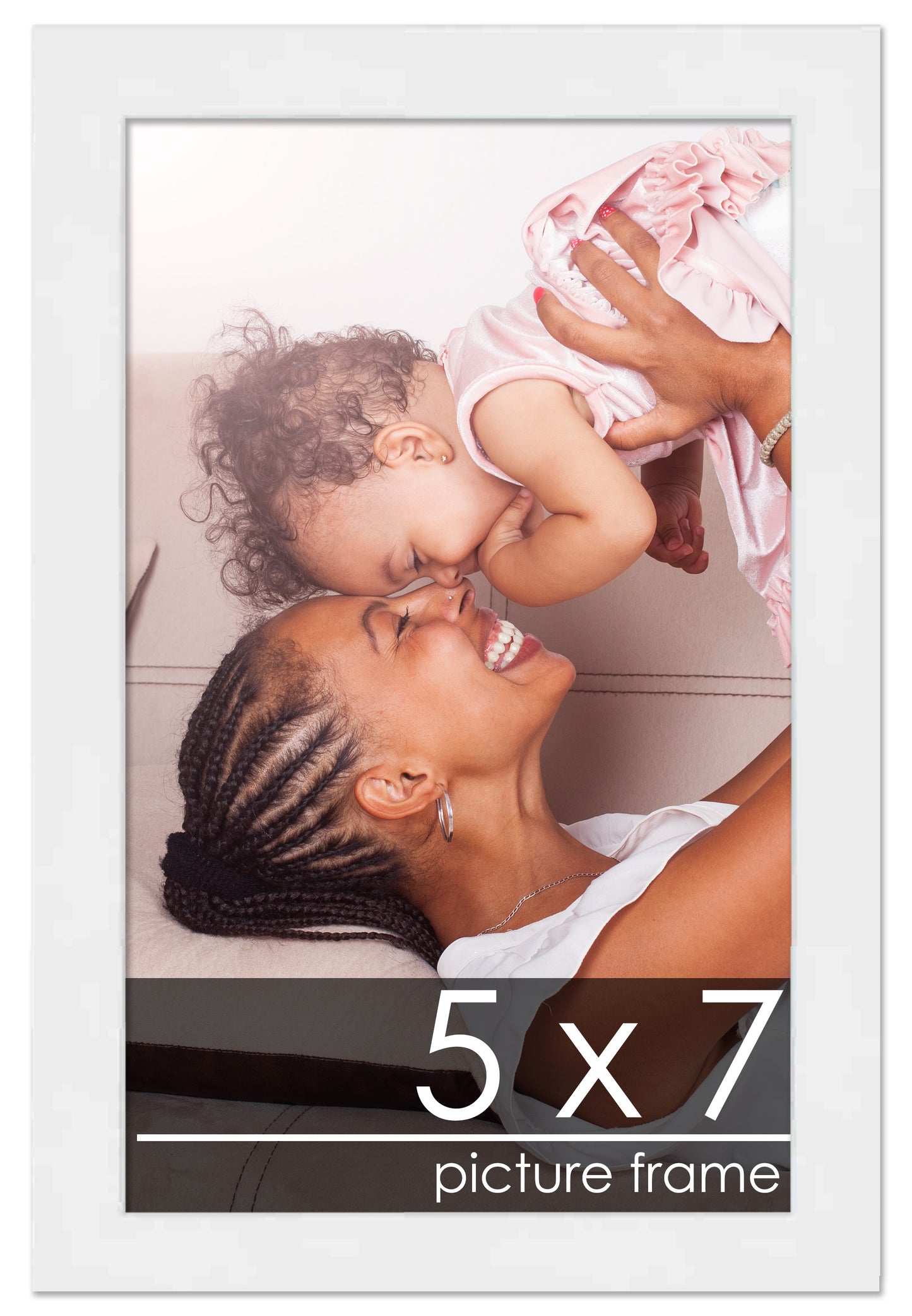 Contemporary White Wood Picture Frame