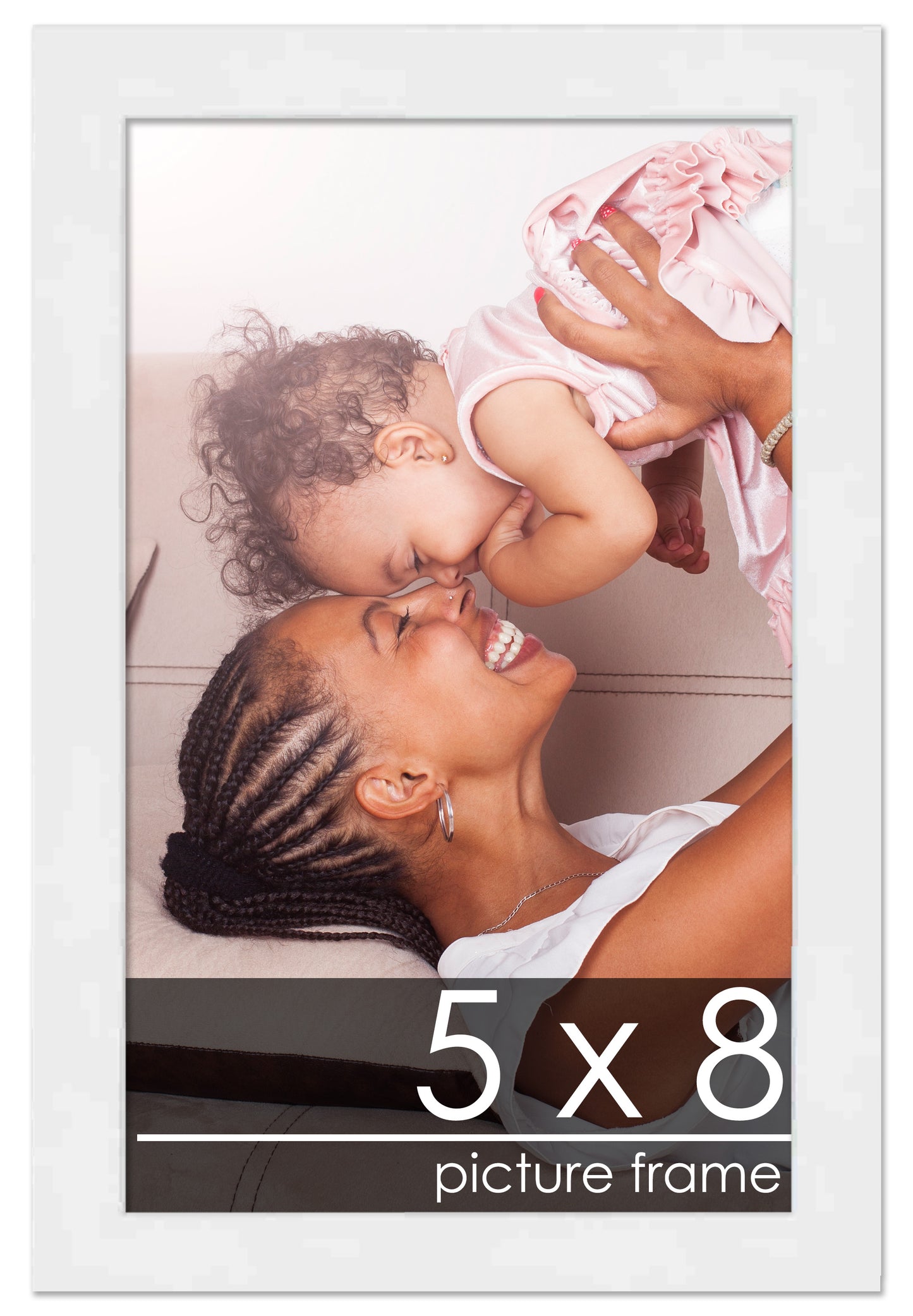 Contemporary White Wood Picture Frame