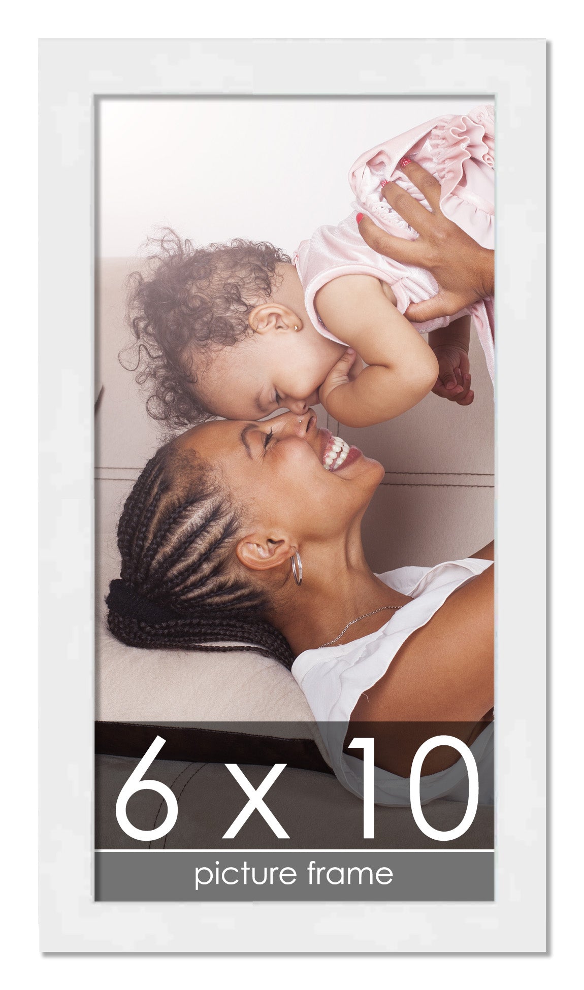 Contemporary White Wood Picture Frame