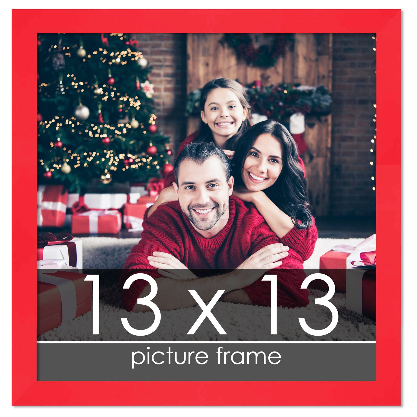 Contemporary Red Wood Picture Frame