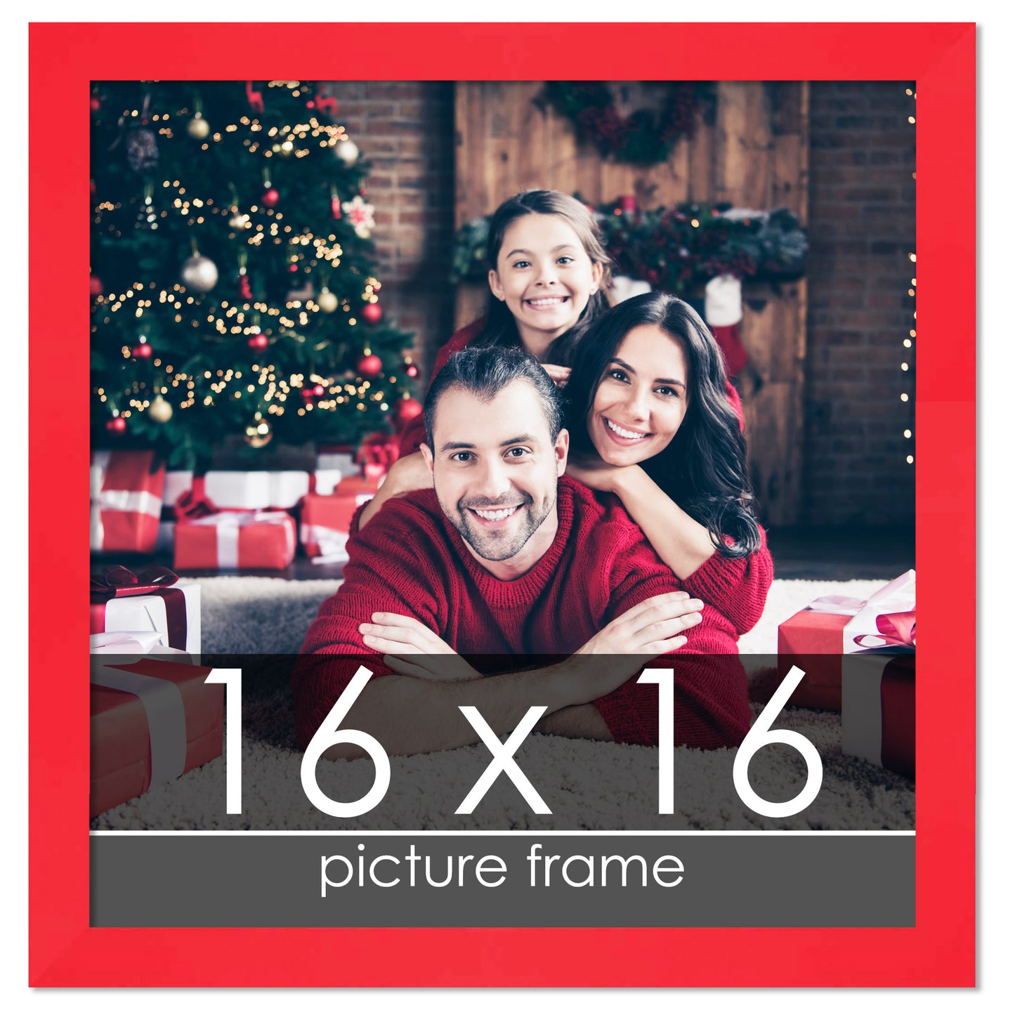 Contemporary Red Wood Picture Frame