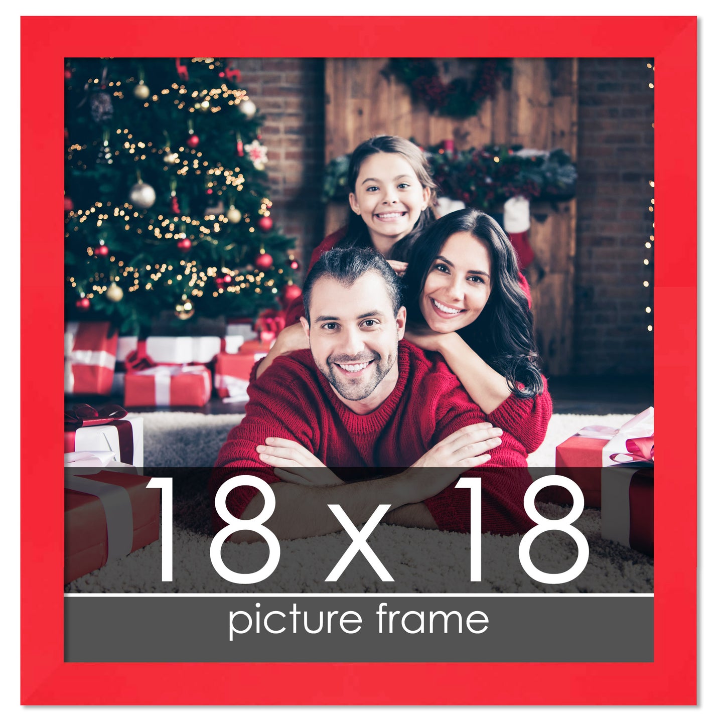 Contemporary Red Wood Picture Frame
