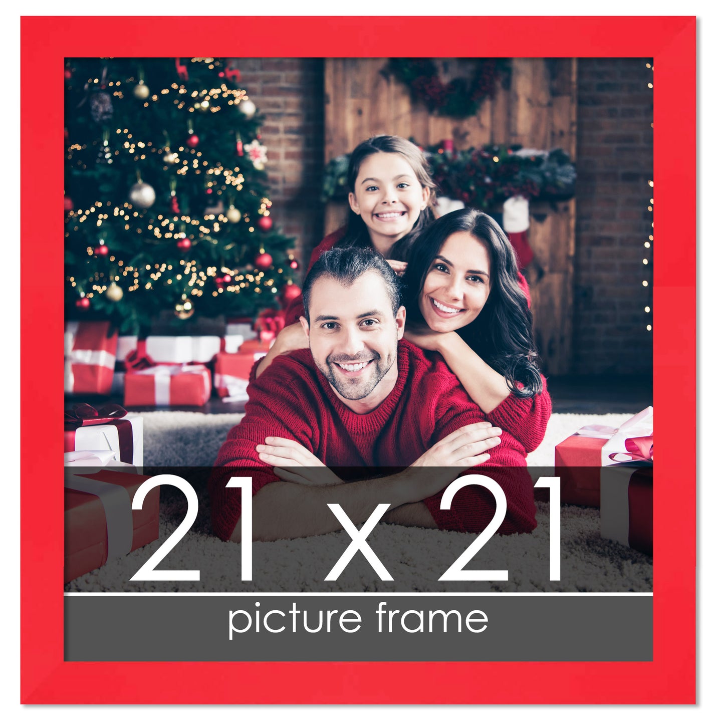 Contemporary Red Wood Picture Frame