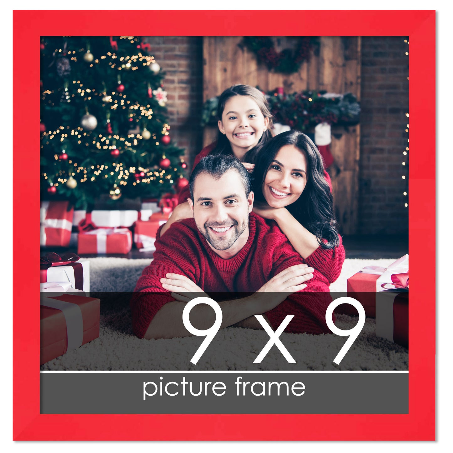 Contemporary Red Wood Picture Frame