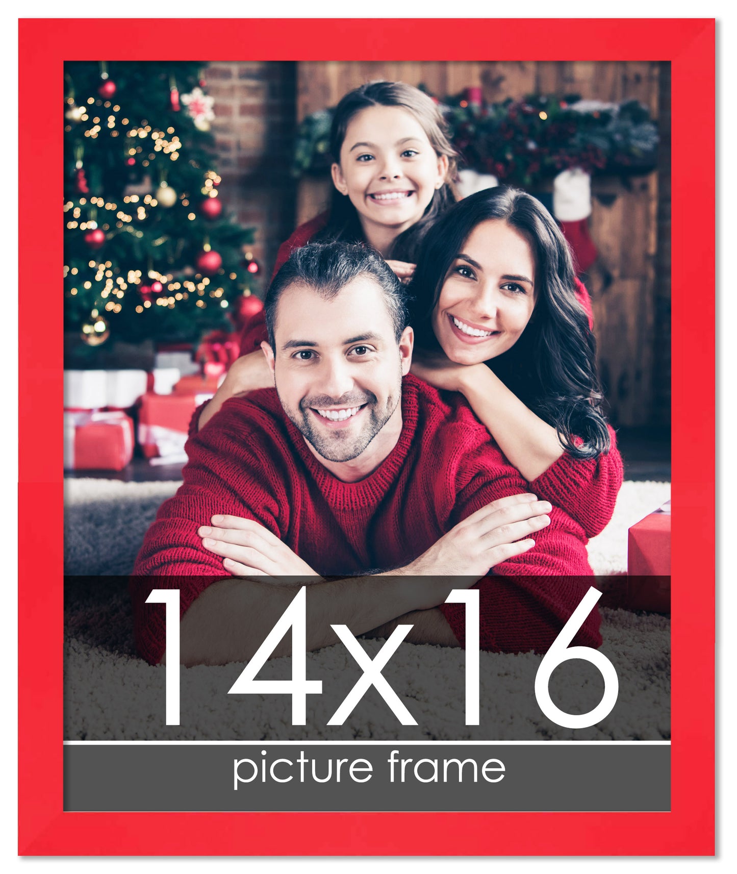Contemporary Red Wood Picture Frame