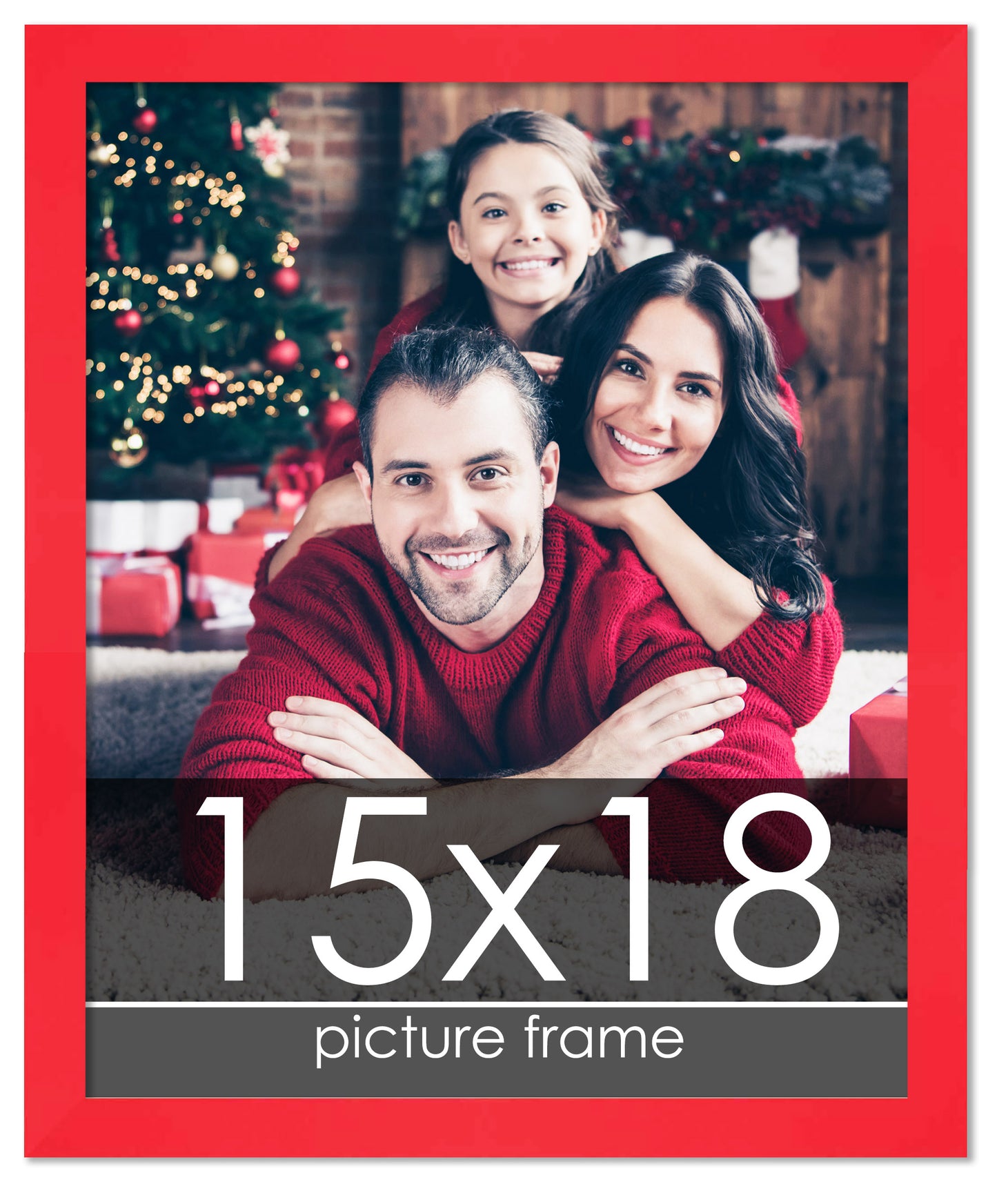 Contemporary Red Wood Picture Frame