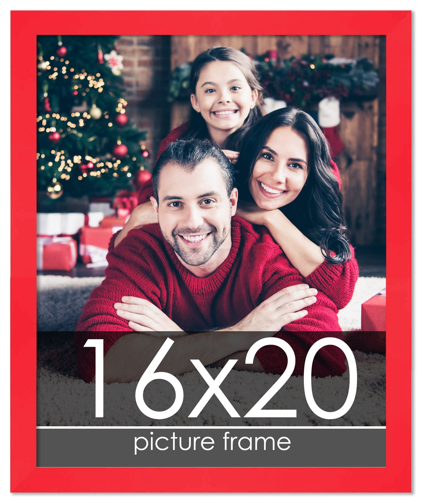 Contemporary Red Wood Picture Frame