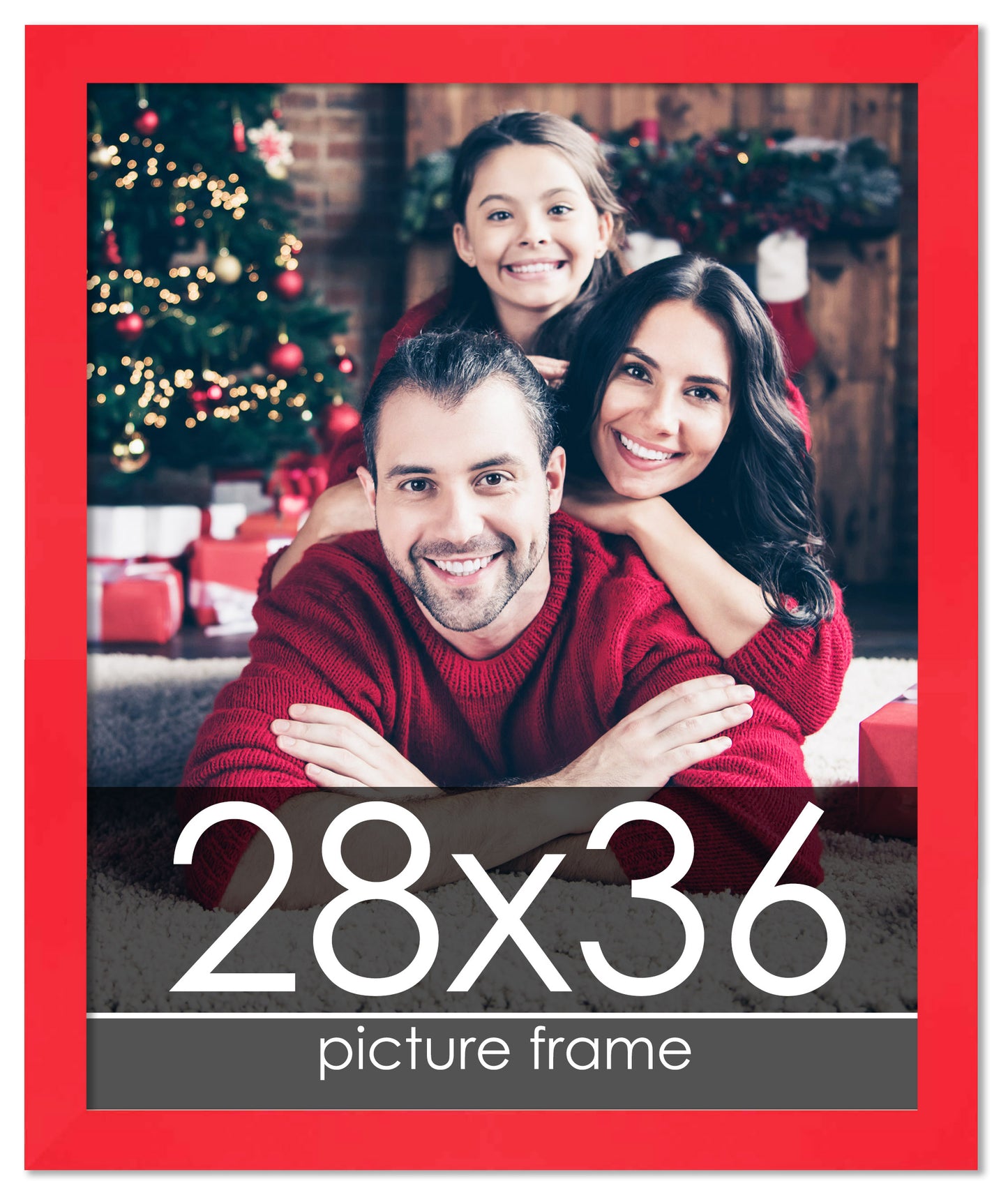 Contemporary Red Wood Picture Frame