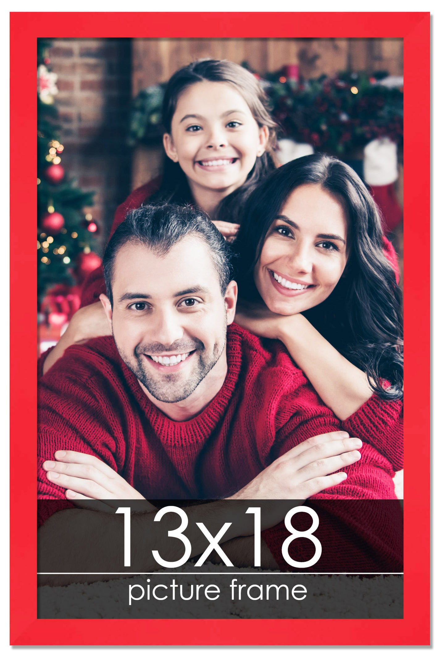 Contemporary Red Wood Picture Frame