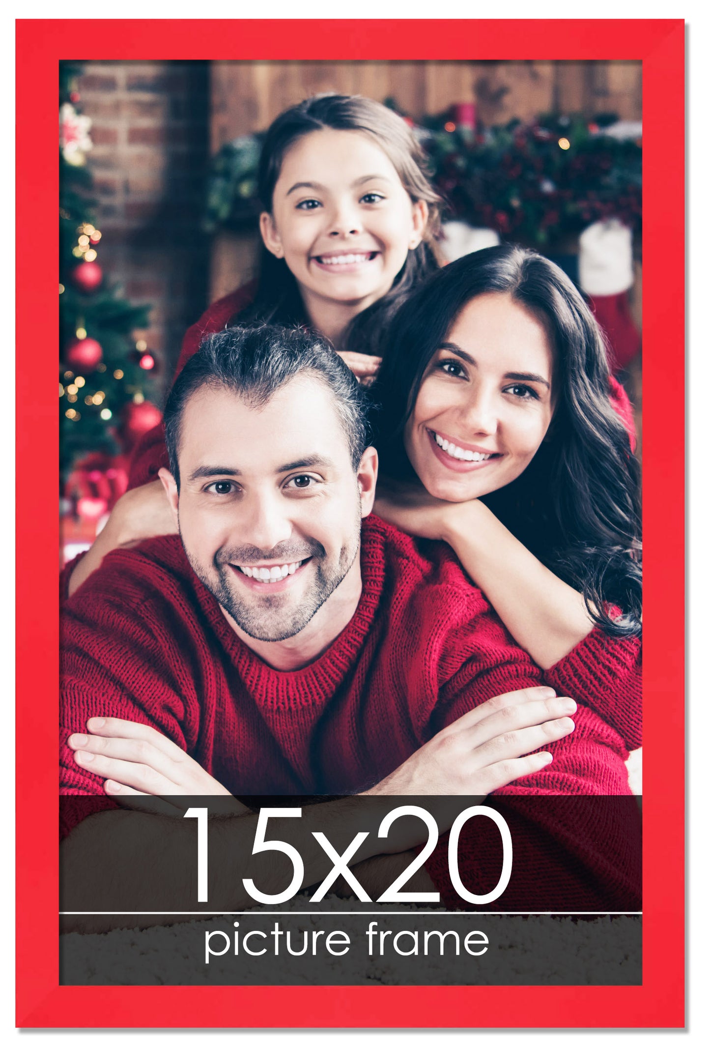 Contemporary Red Wood Picture Frame
