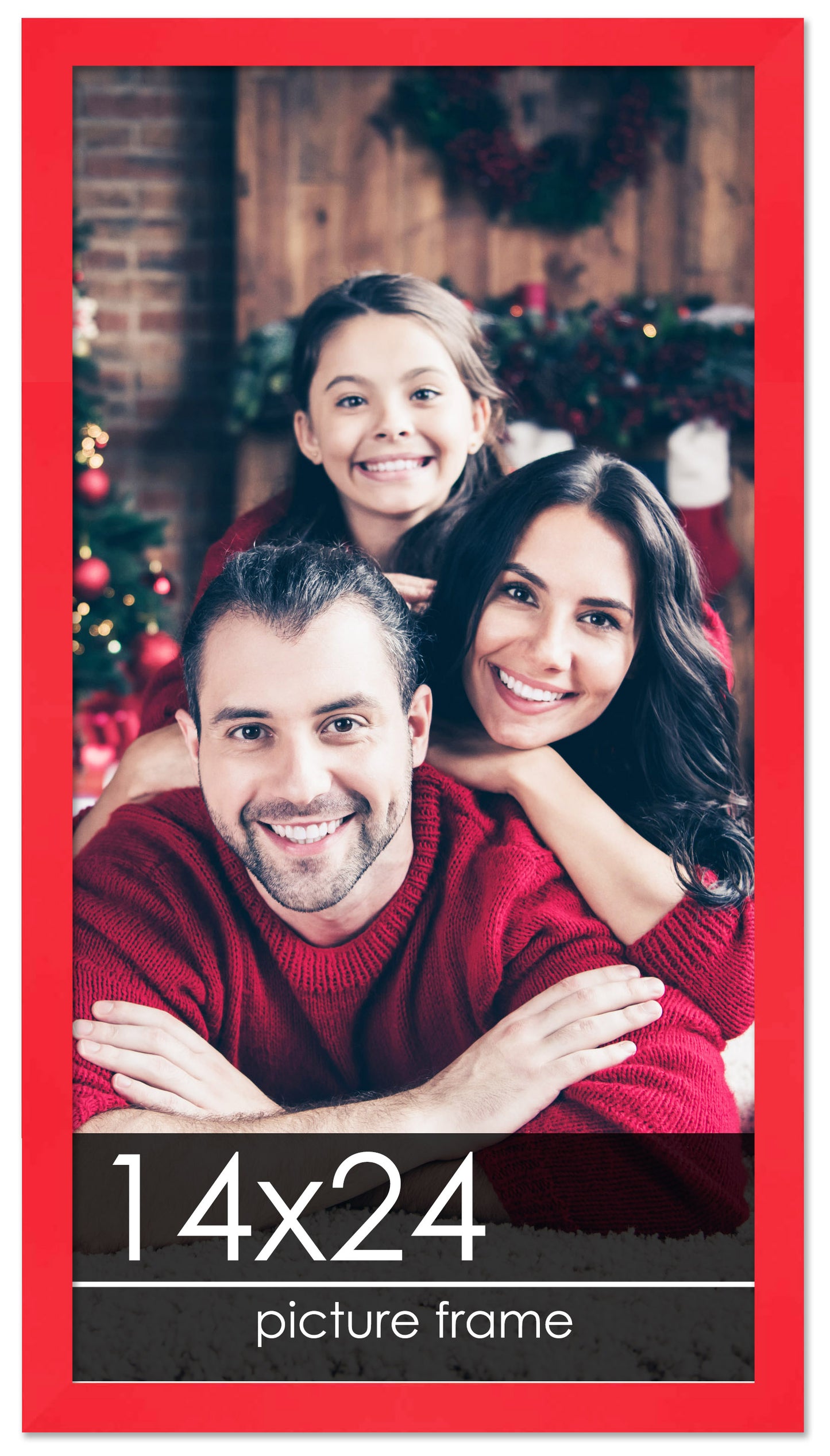 Contemporary Red Wood Picture Frame