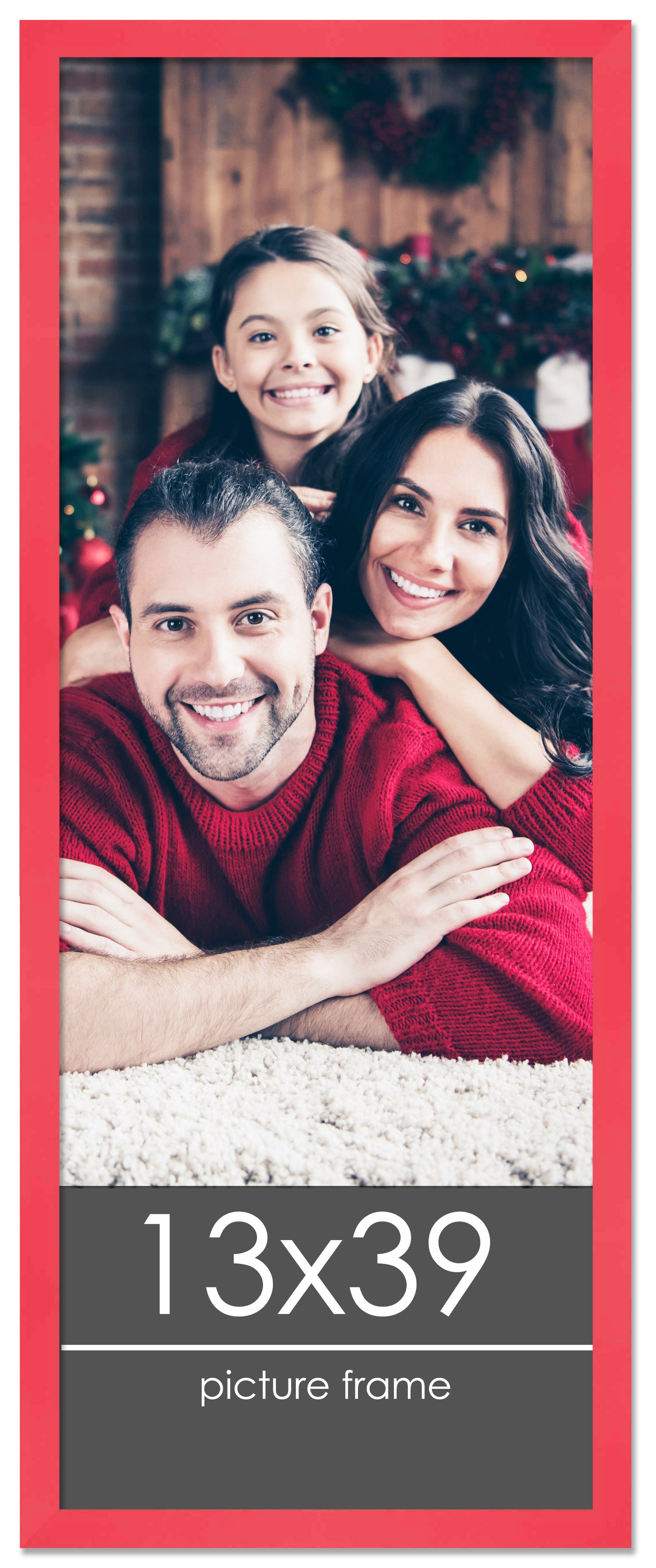 Contemporary Red Wood Picture Frame