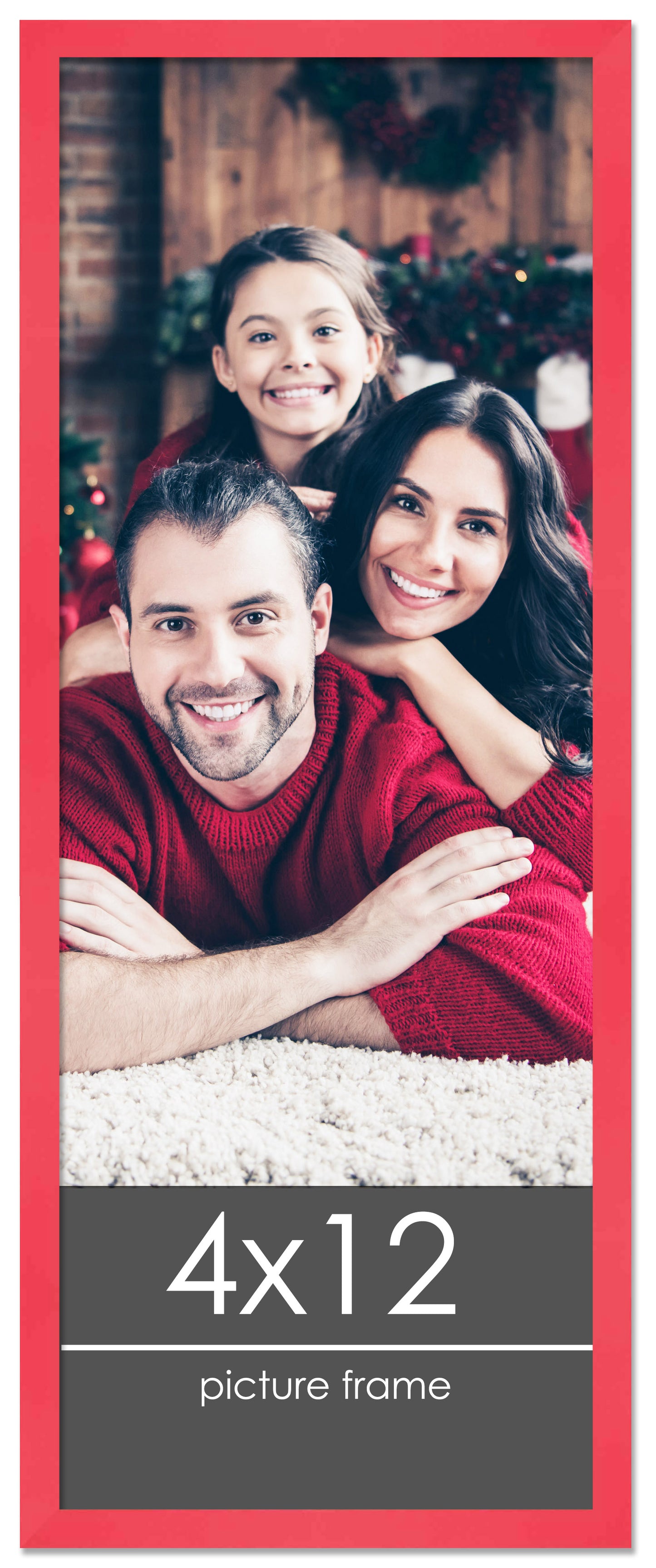 Contemporary Red Wood Picture Frame
