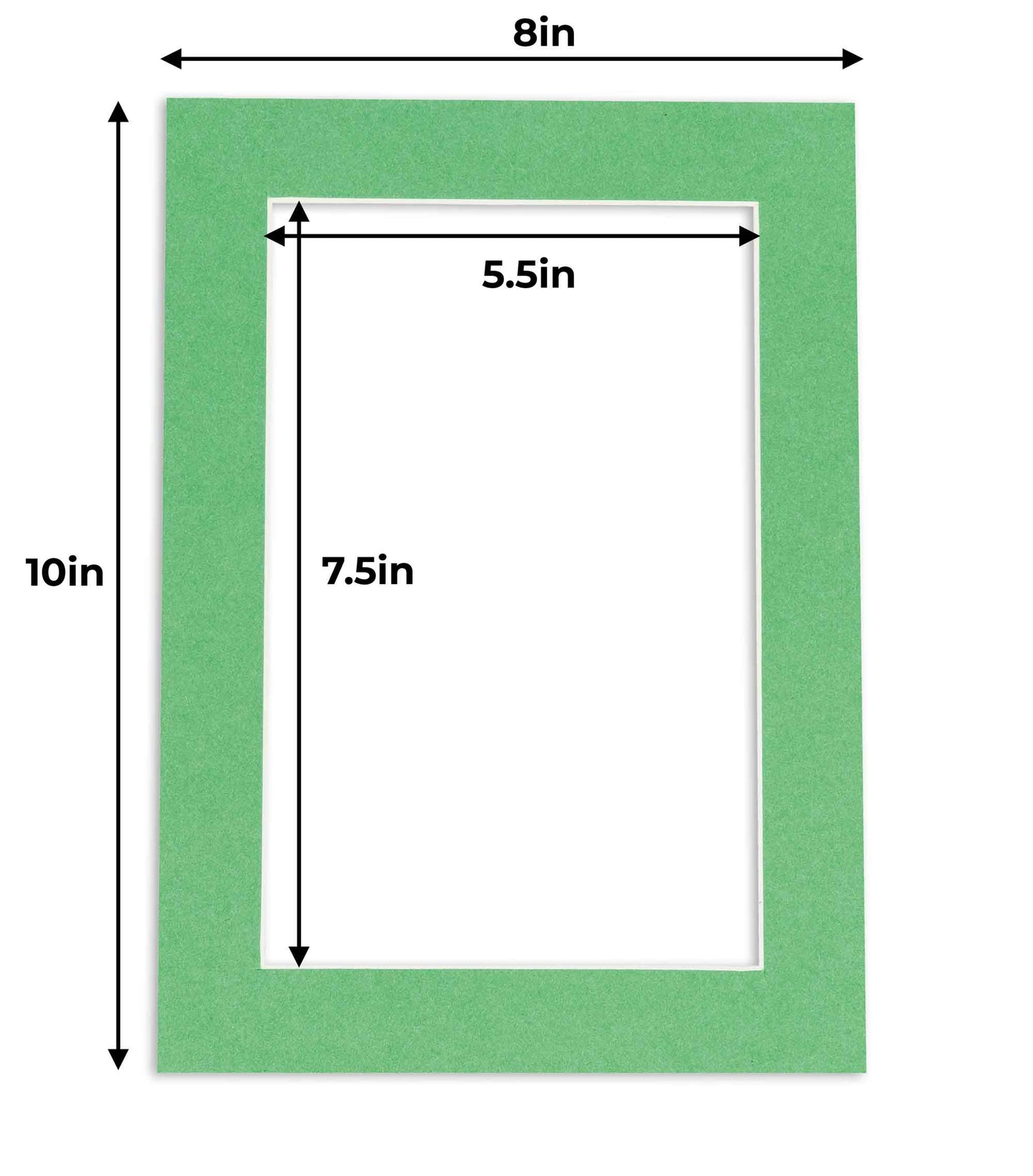 Pack of 25 Turf Green Precut Acid-Free Matboards