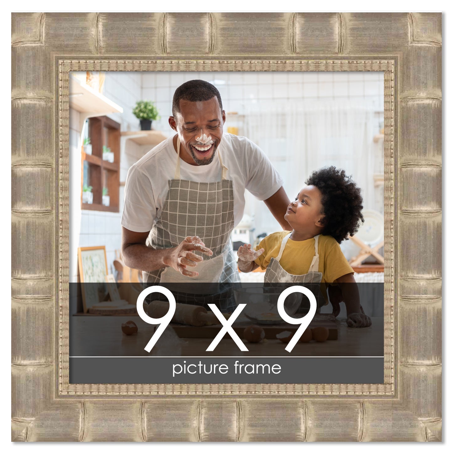 Bamboo Silver Wood Picture Frame