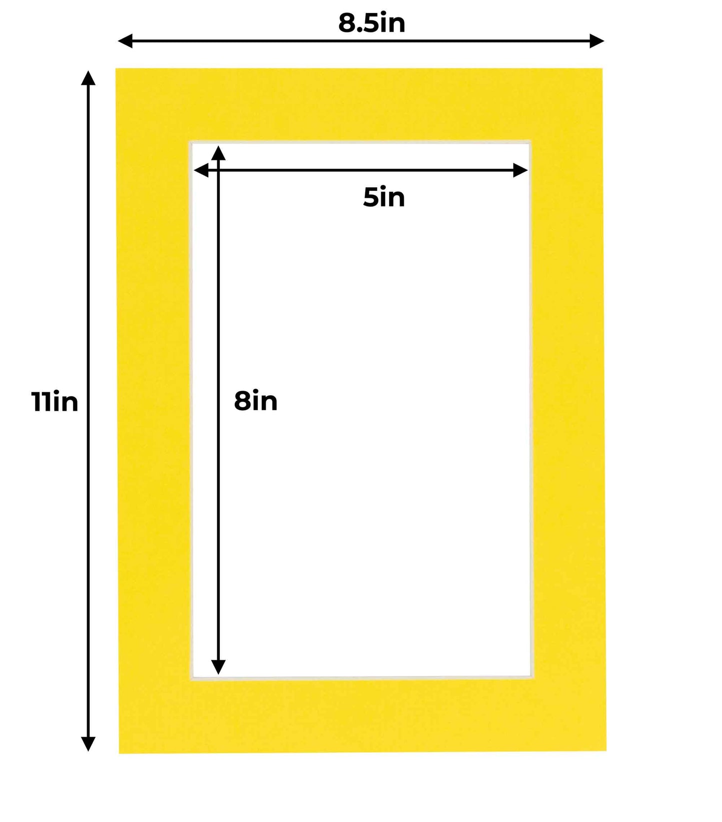 Yellow Precut Acid-Free Matboard