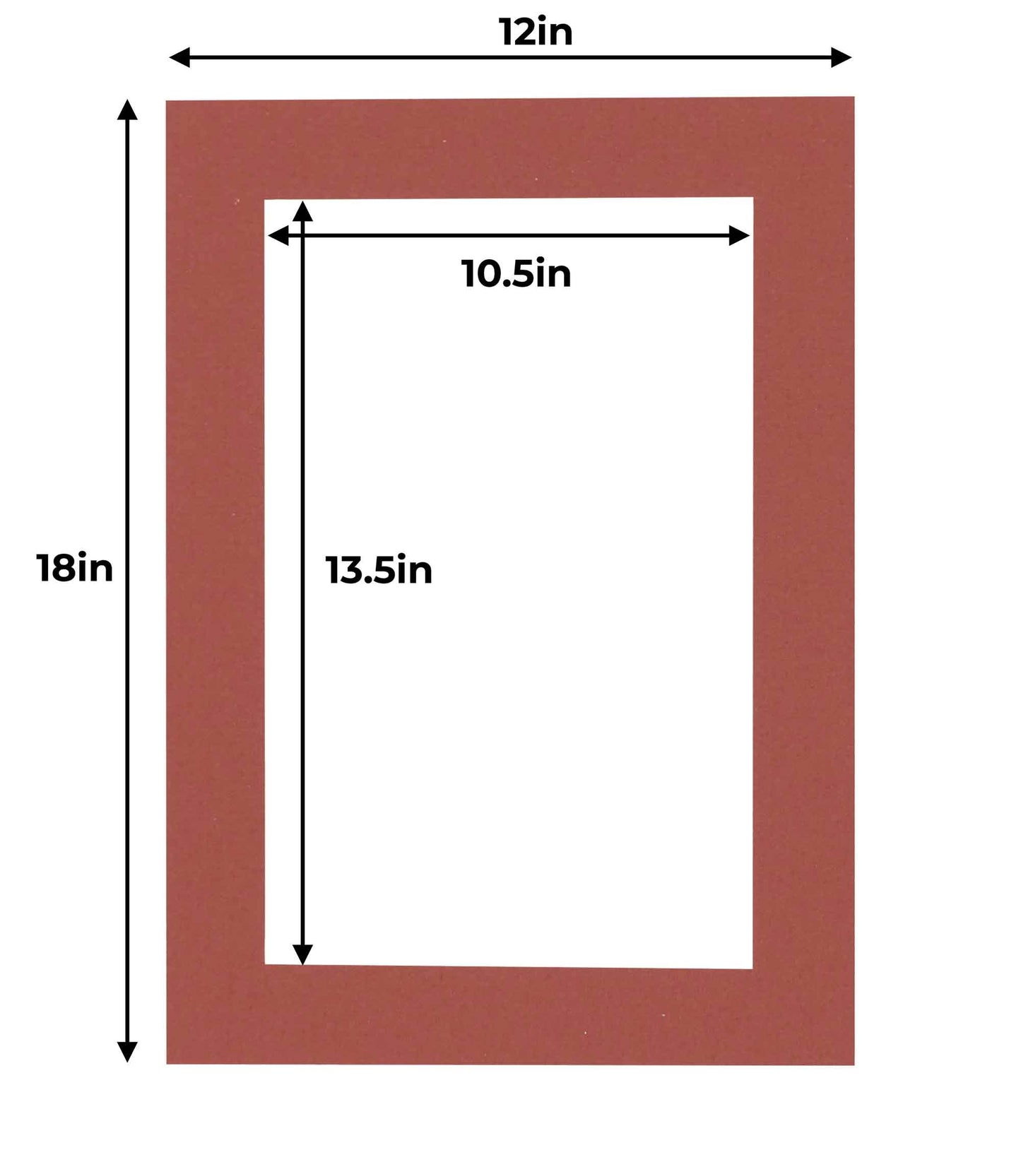 Brick Red Precut Acid-Free Matboard