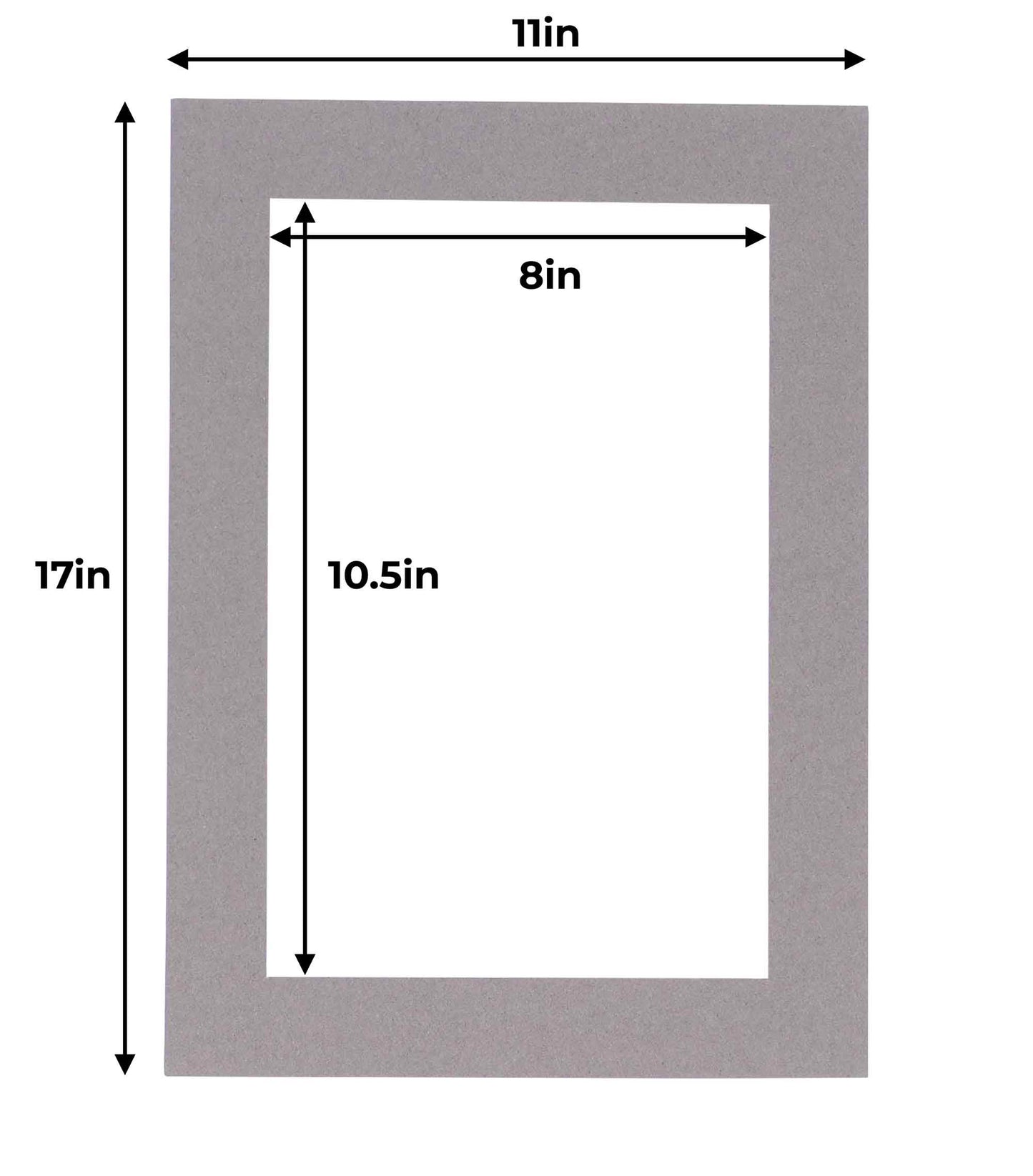 Charcoal Grey Precut Acid-Free Matboard