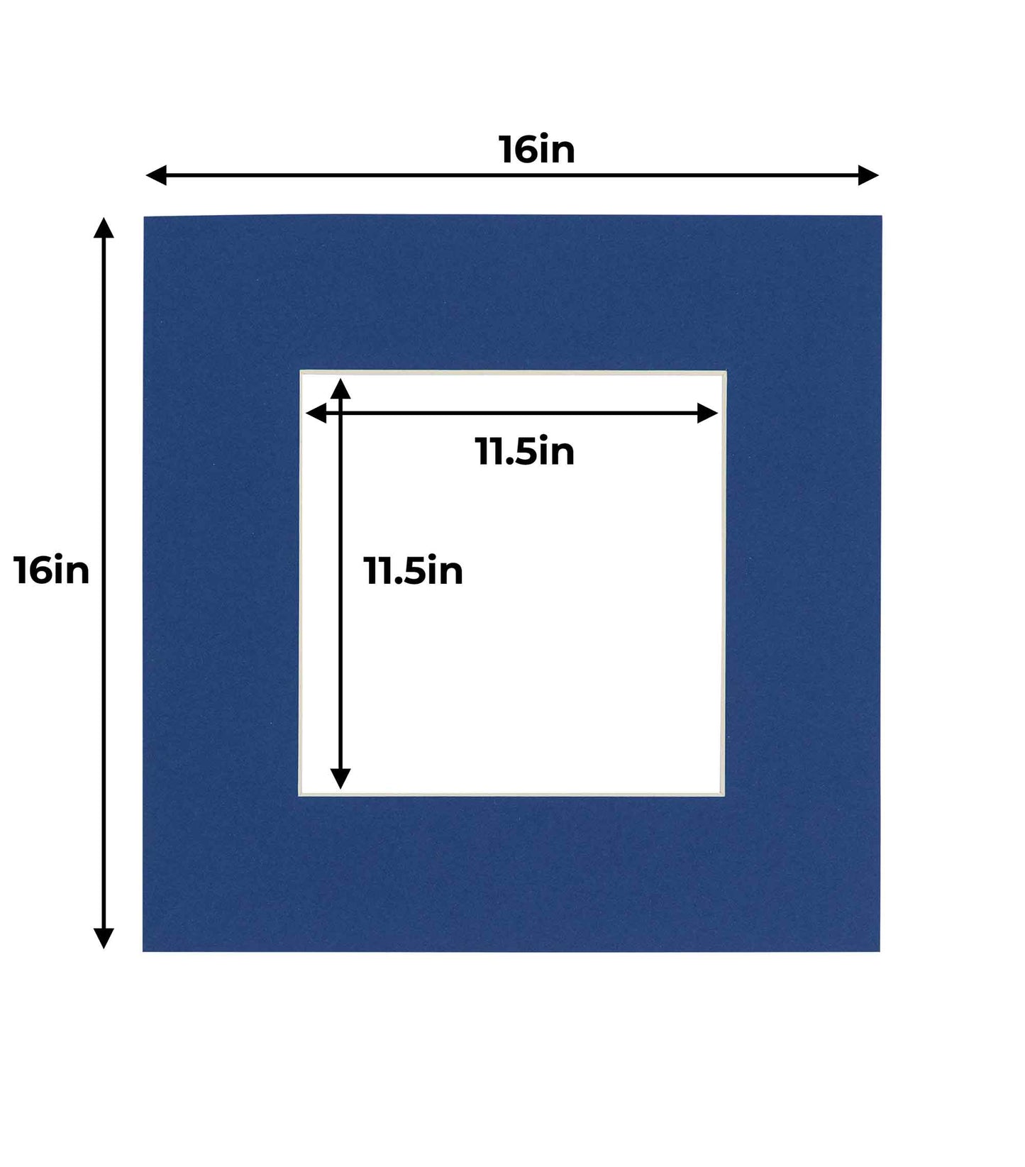 Bottle Blue Precut Acid-Free Matboard Set with Clear Bag & Backing