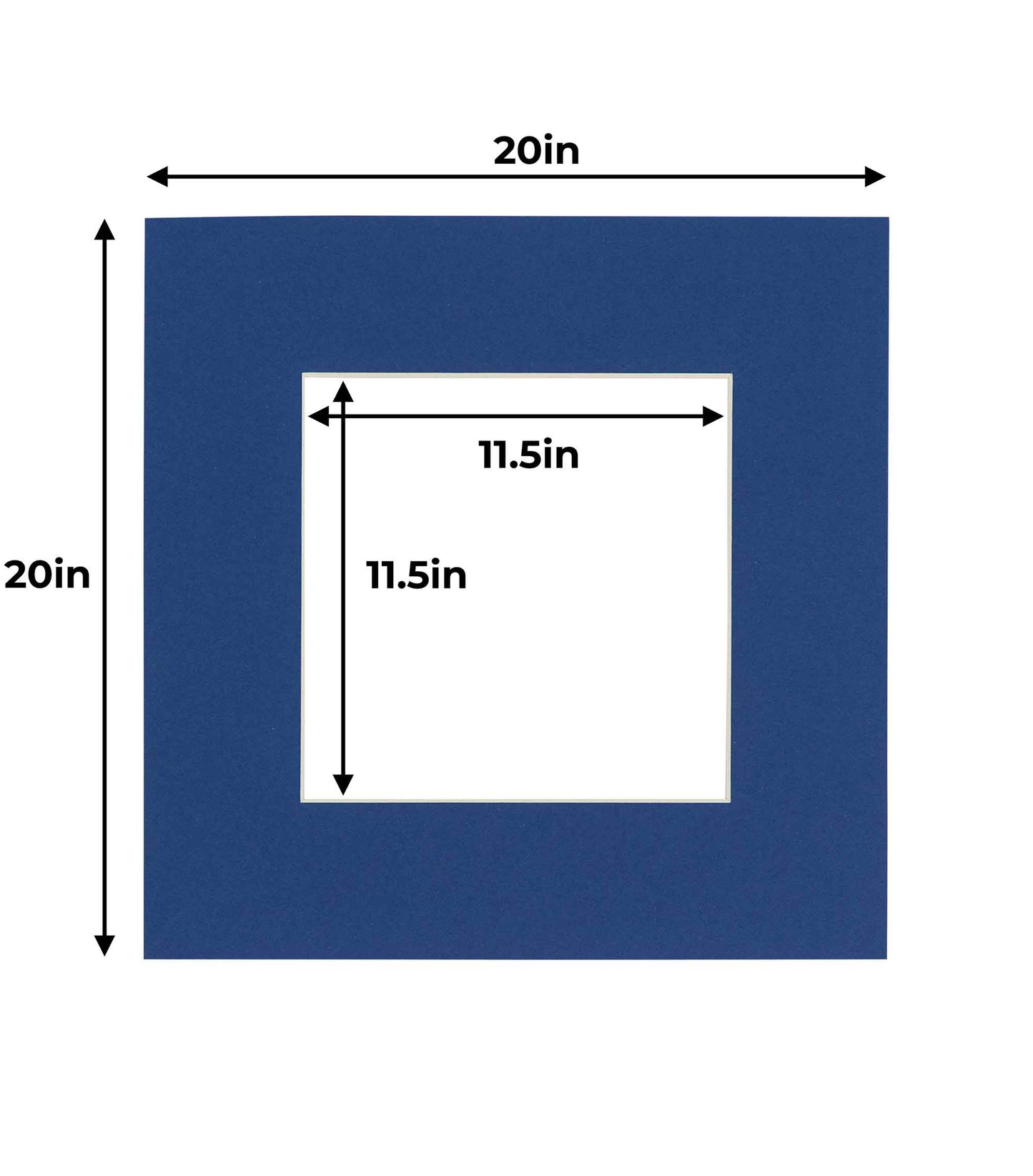 Bottle Blue Precut Acid-Free Matboard Set with Clear Bag & Backing