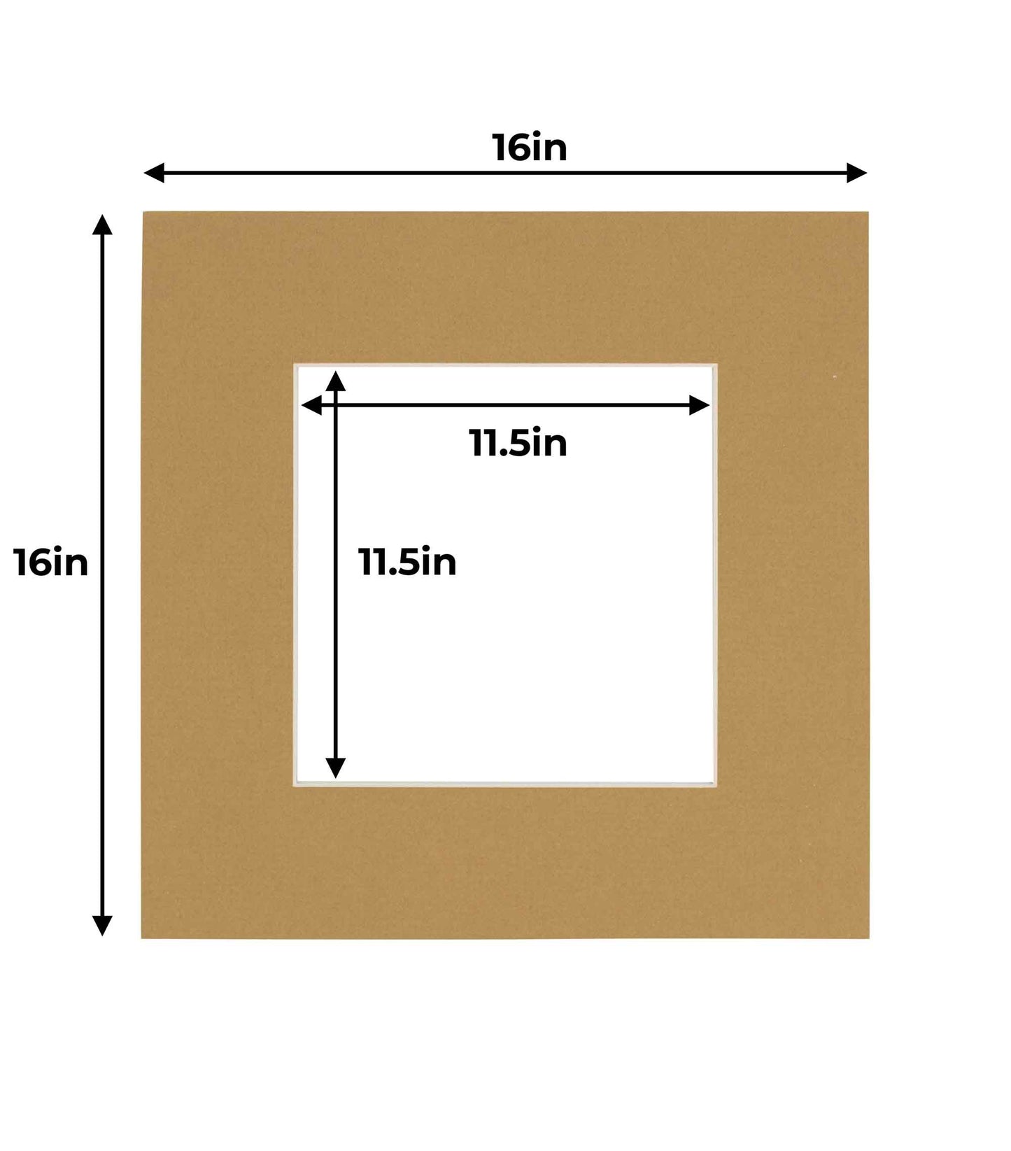 Pack of 10 Rattan Beige Precut Acid-Free Matboards