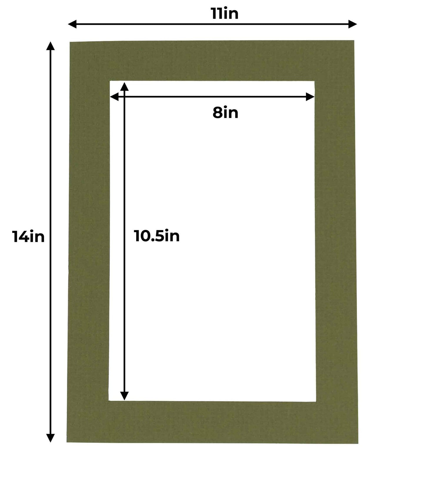 Dill Green Precut Acid-Free Matboard