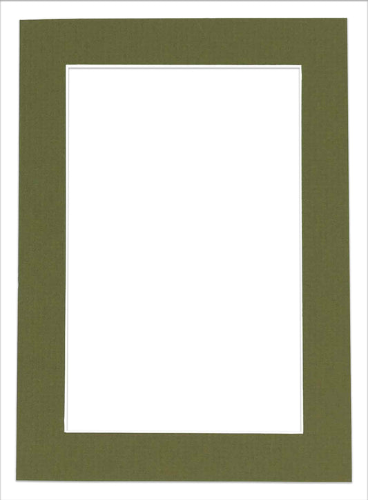 Dill Green Precut Acid-Free Matboard Set with Clear Bag & Backing