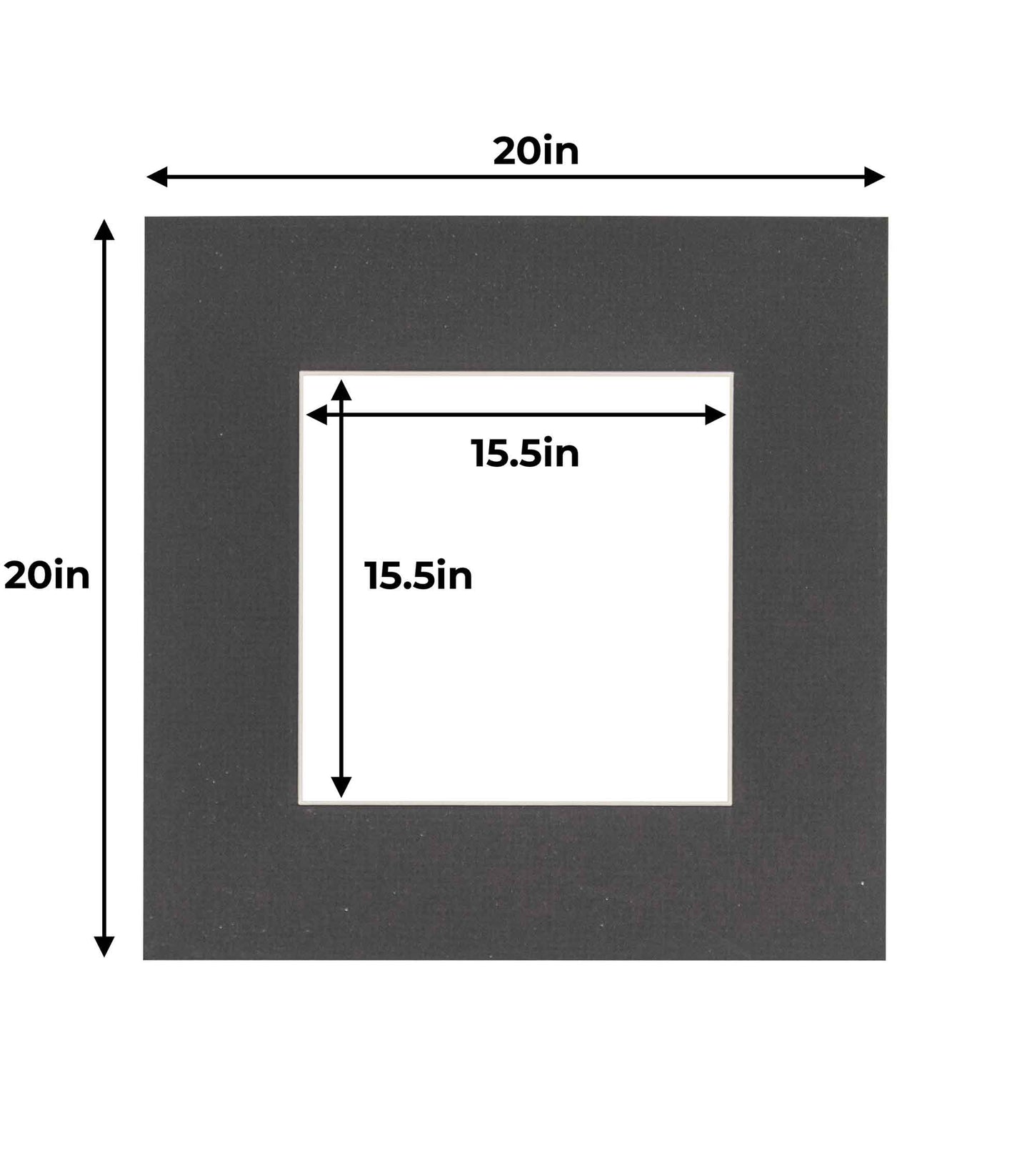 Textured Black Precut Acid-Free Matboard