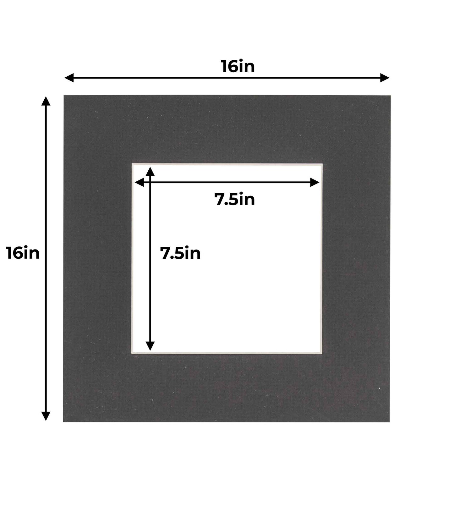 Textured Black Precut Acid-Free Matboard