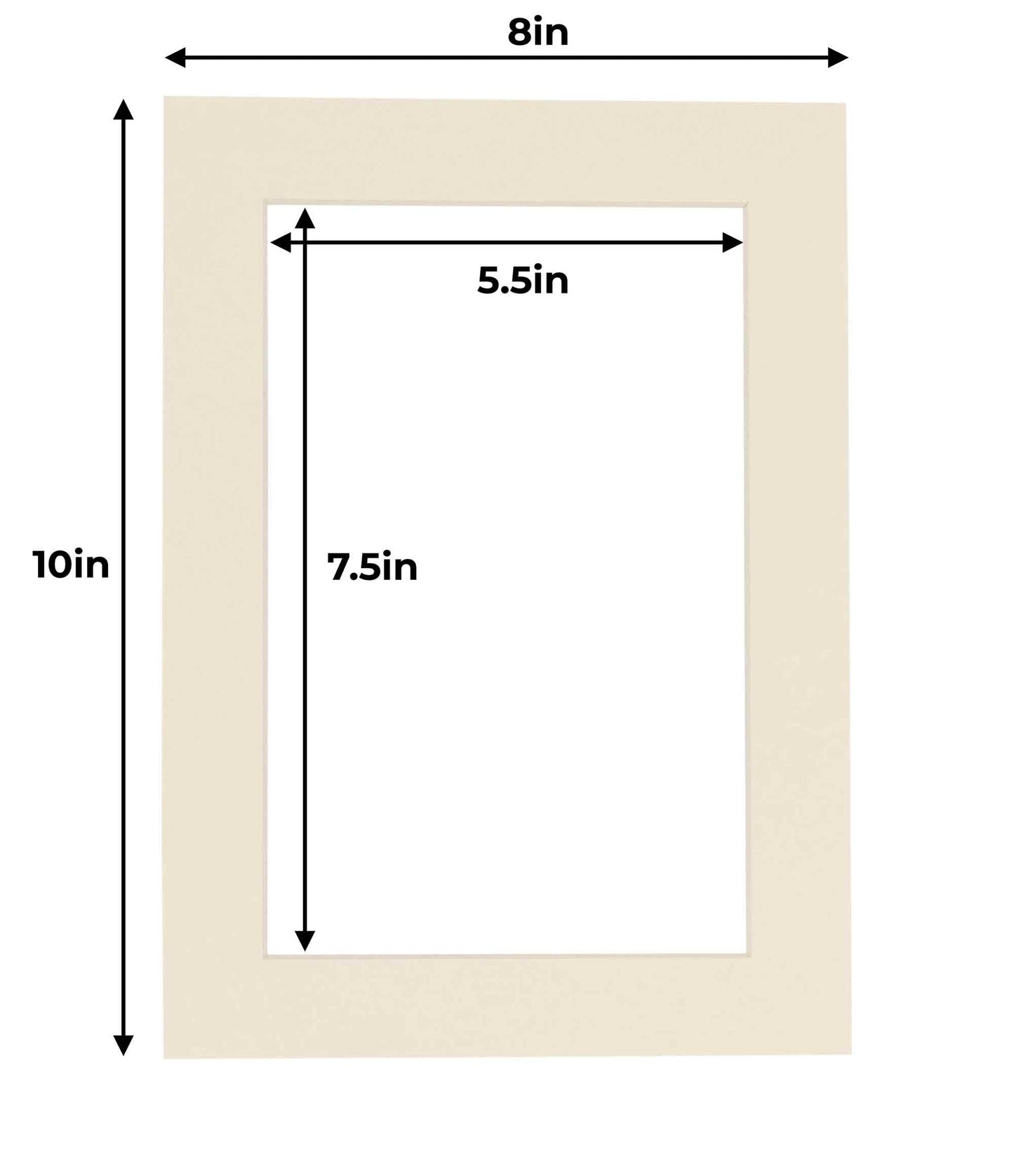Pack of 10 Textured Cream Precut Acid-Free Matboards