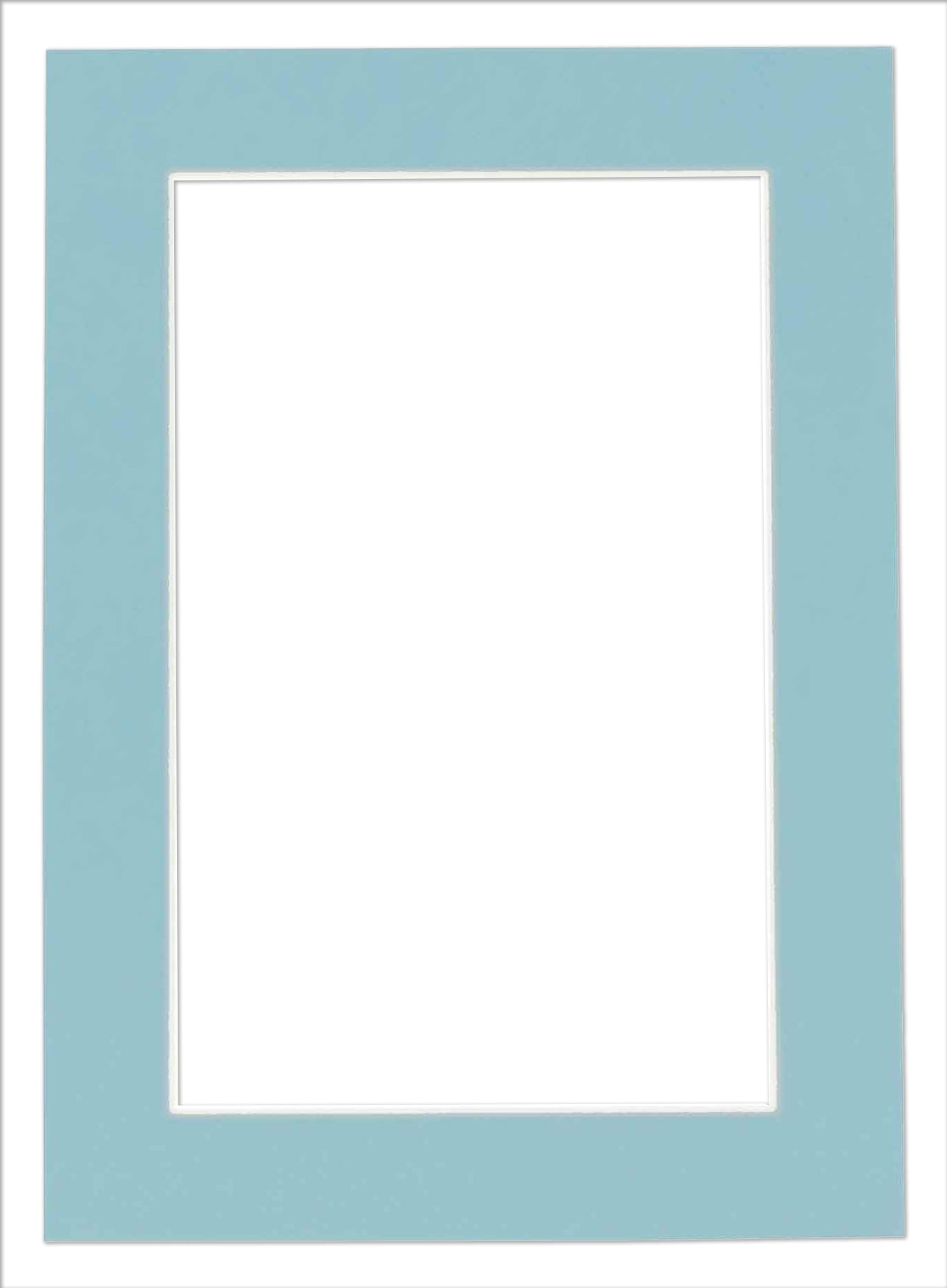  18x24 Mat for 13x19 Photo - Precut Teal Blue Picture