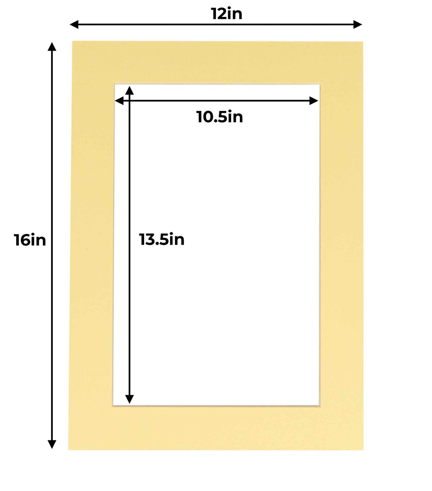 Soft Yellow Precut Acid-Free Matboard