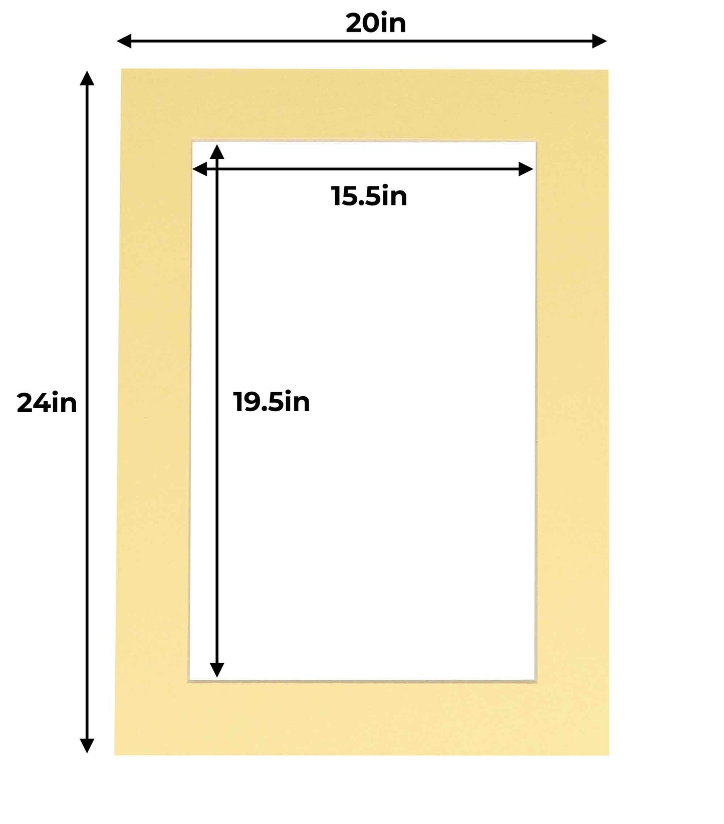 Soft Yellow Precut Acid-Free Matboard
