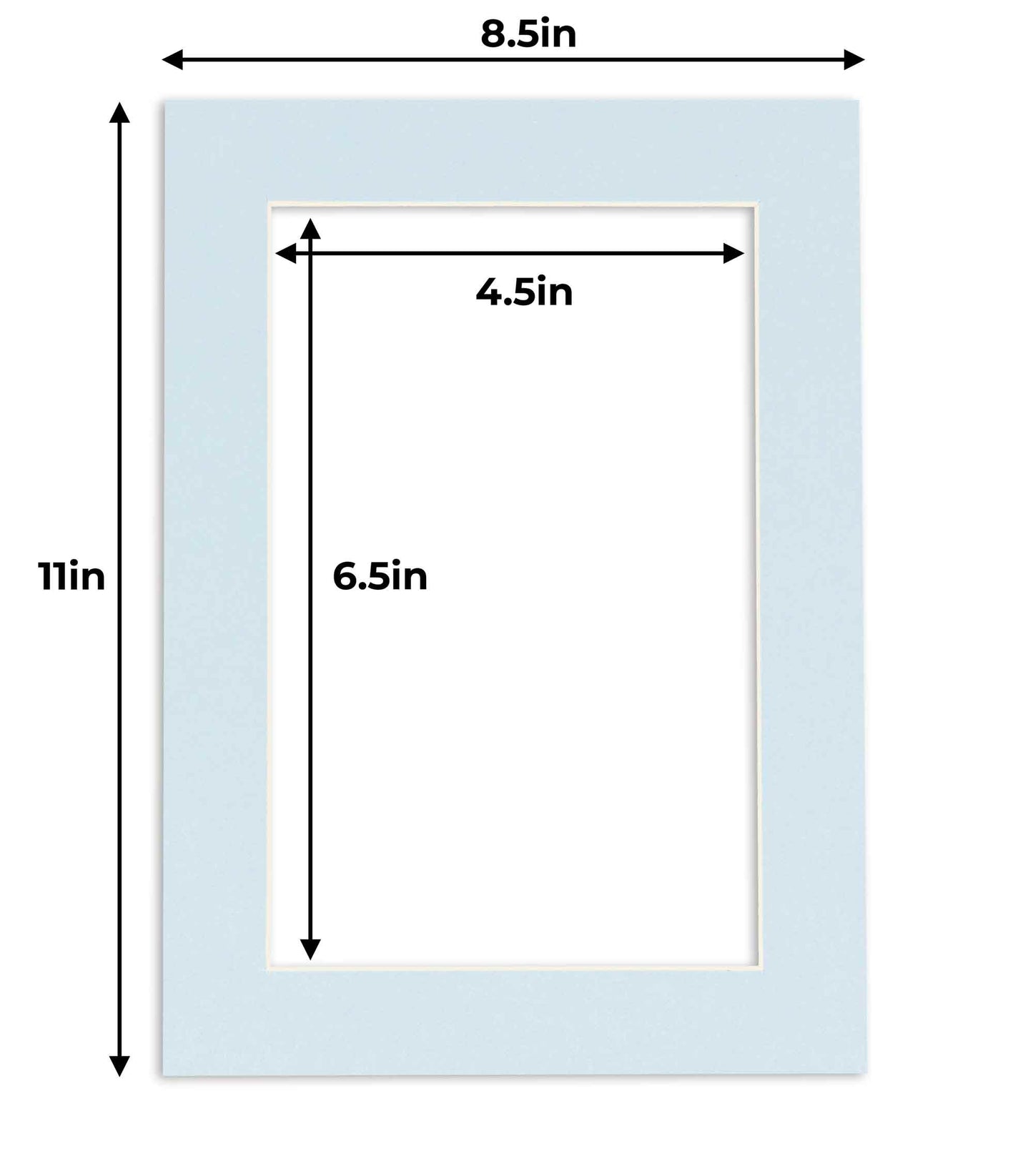 Baby Blue Precut Acid-Free Matboard
