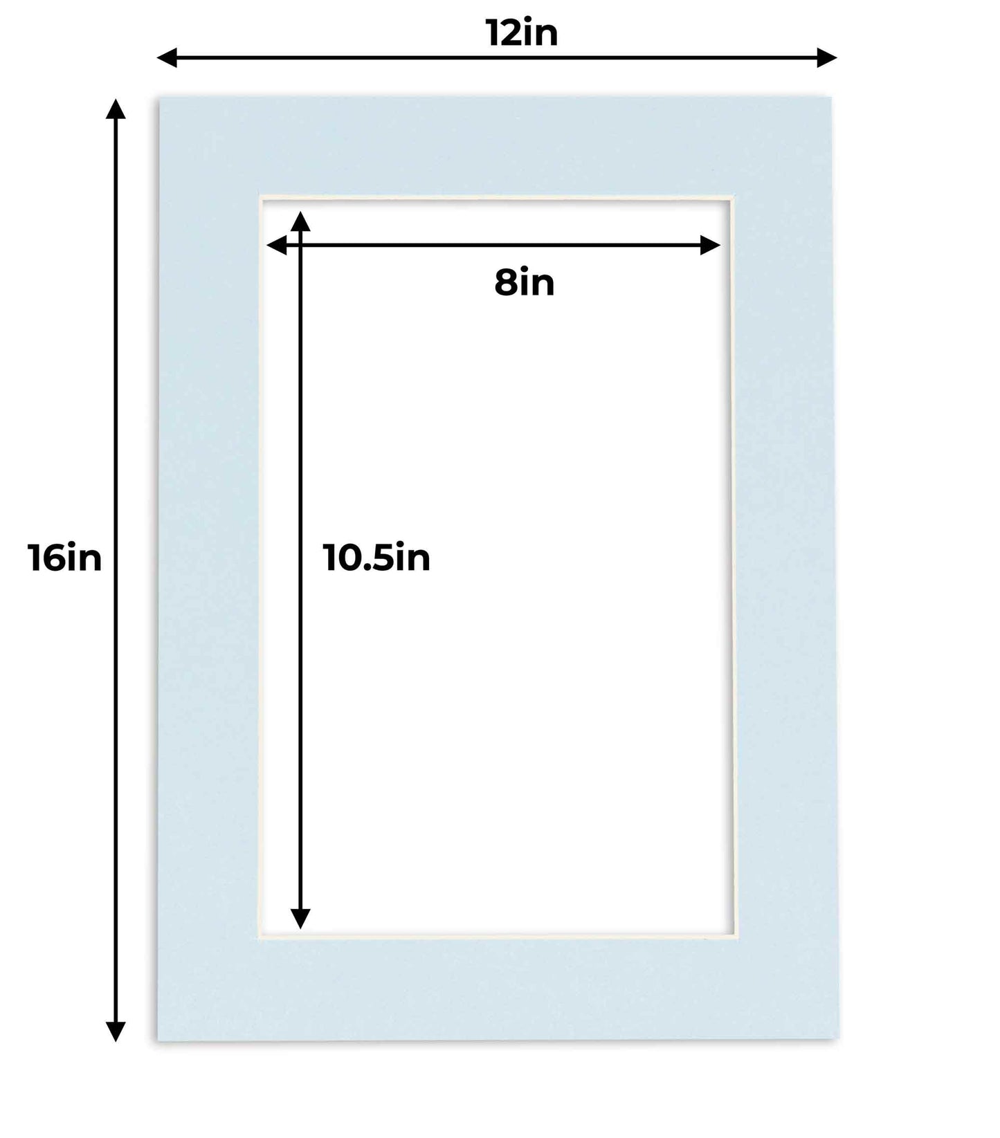 Baby Blue Precut Acid-Free Matboard