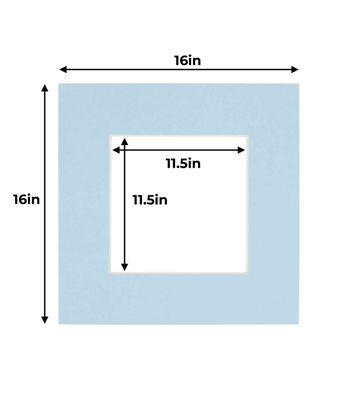 Baby Blue Precut Acid-Free Matboard