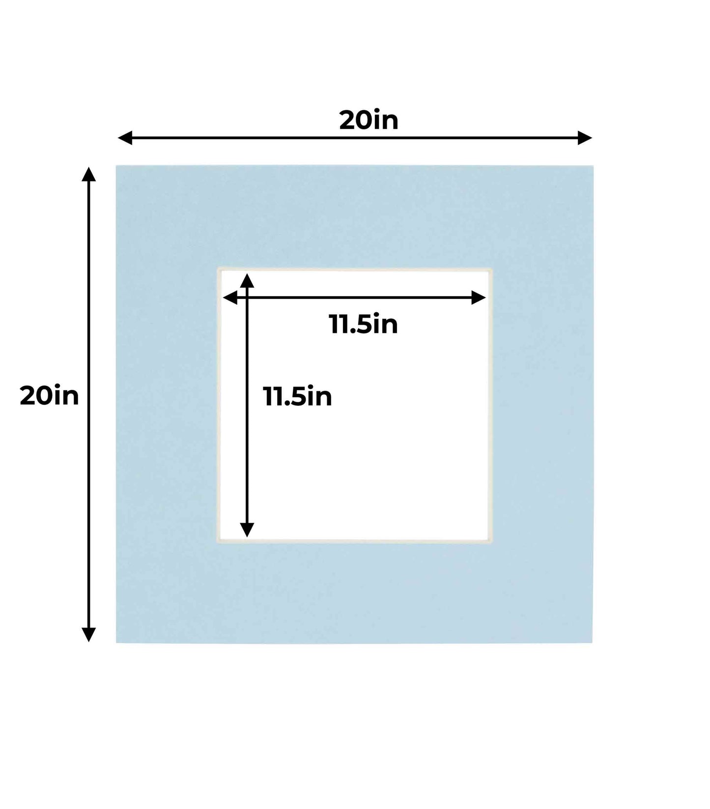 Baby Blue Precut Acid-Free Matboard