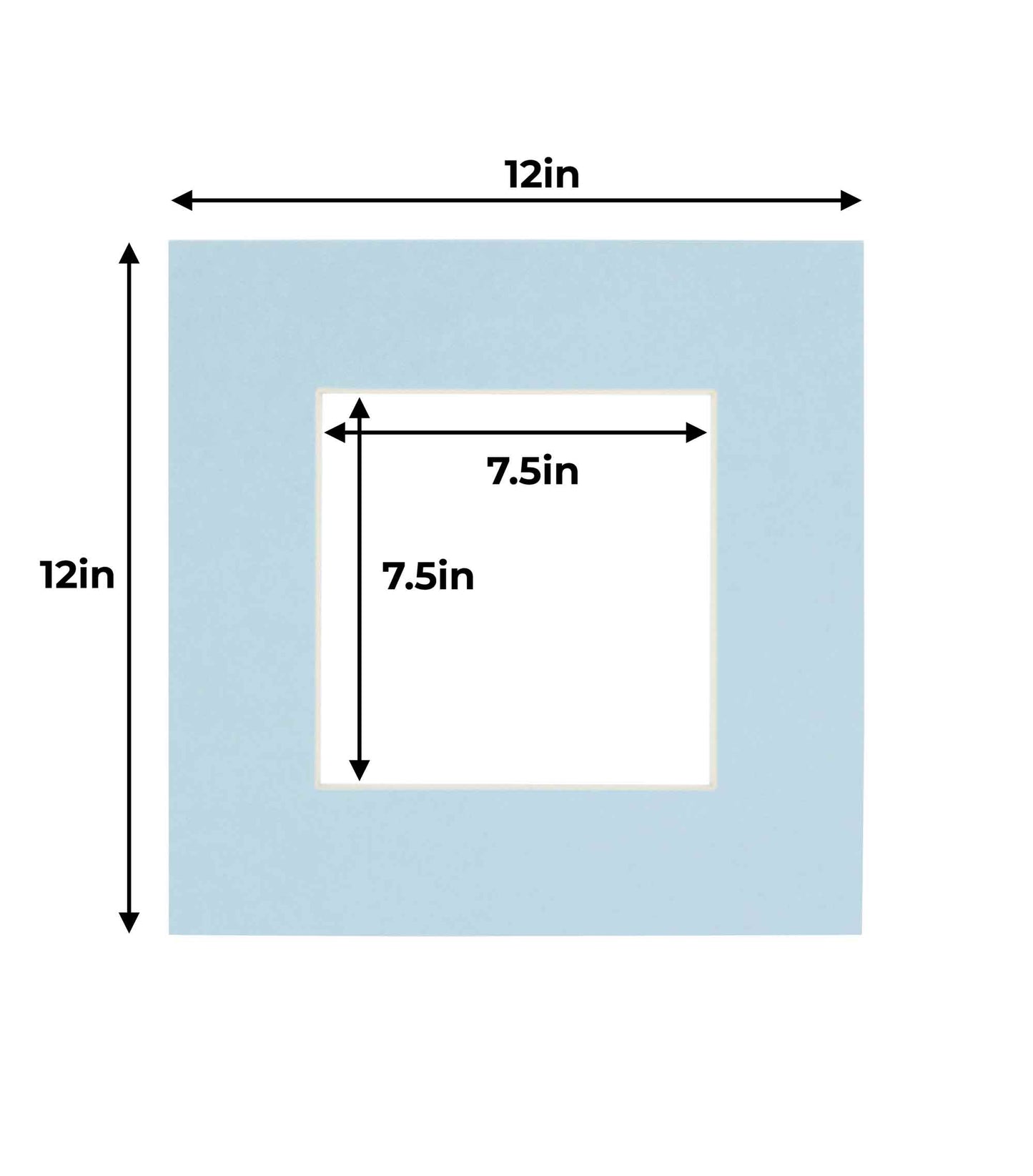 Baby Blue Precut Acid-Free Matboard