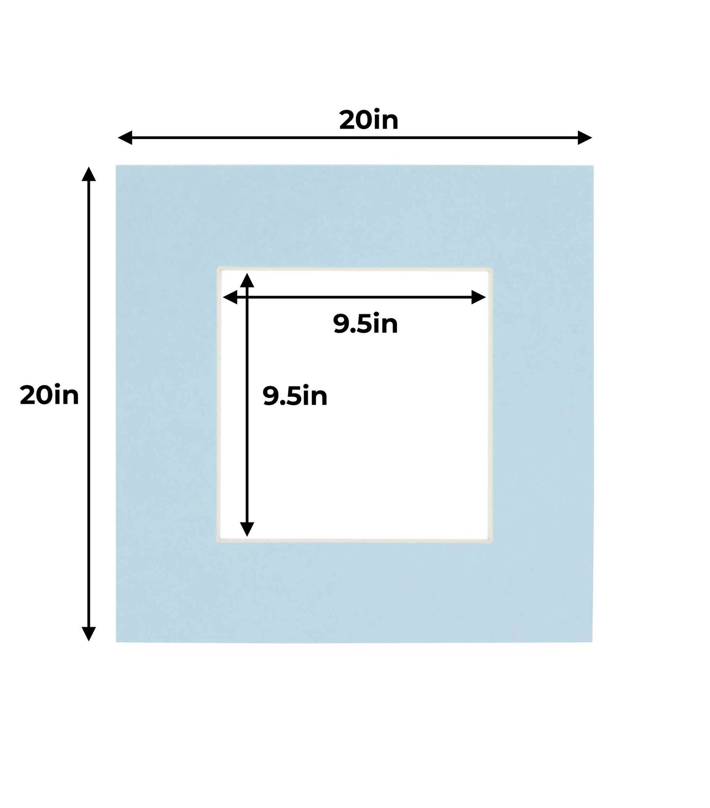 Baby Blue Precut Acid-Free Matboard