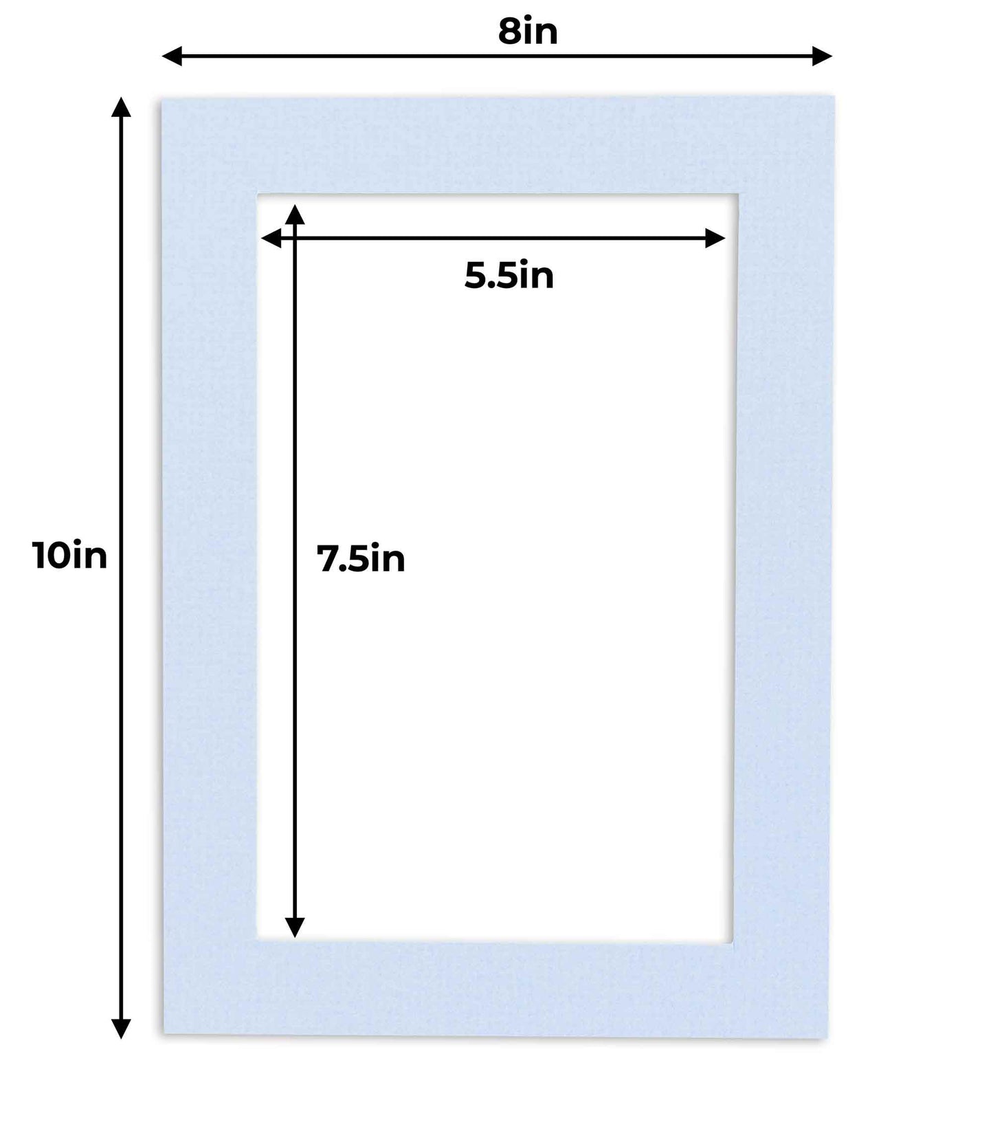 Pack of 10 Brittany Blue Precut Acid-Free Matboards