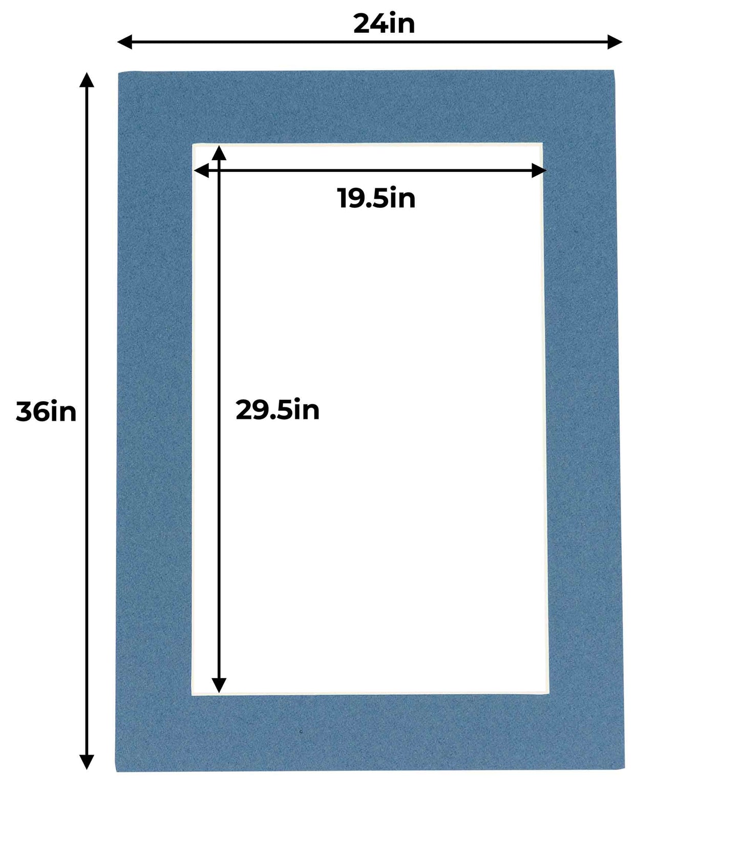 Steel Blue Precut Acid-Free Matboard