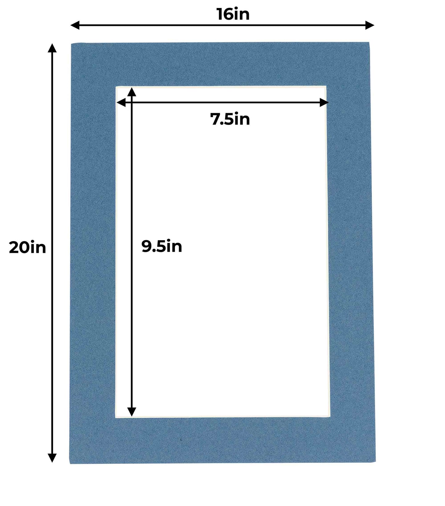 Steel Blue Precut Acid-Free Matboard
