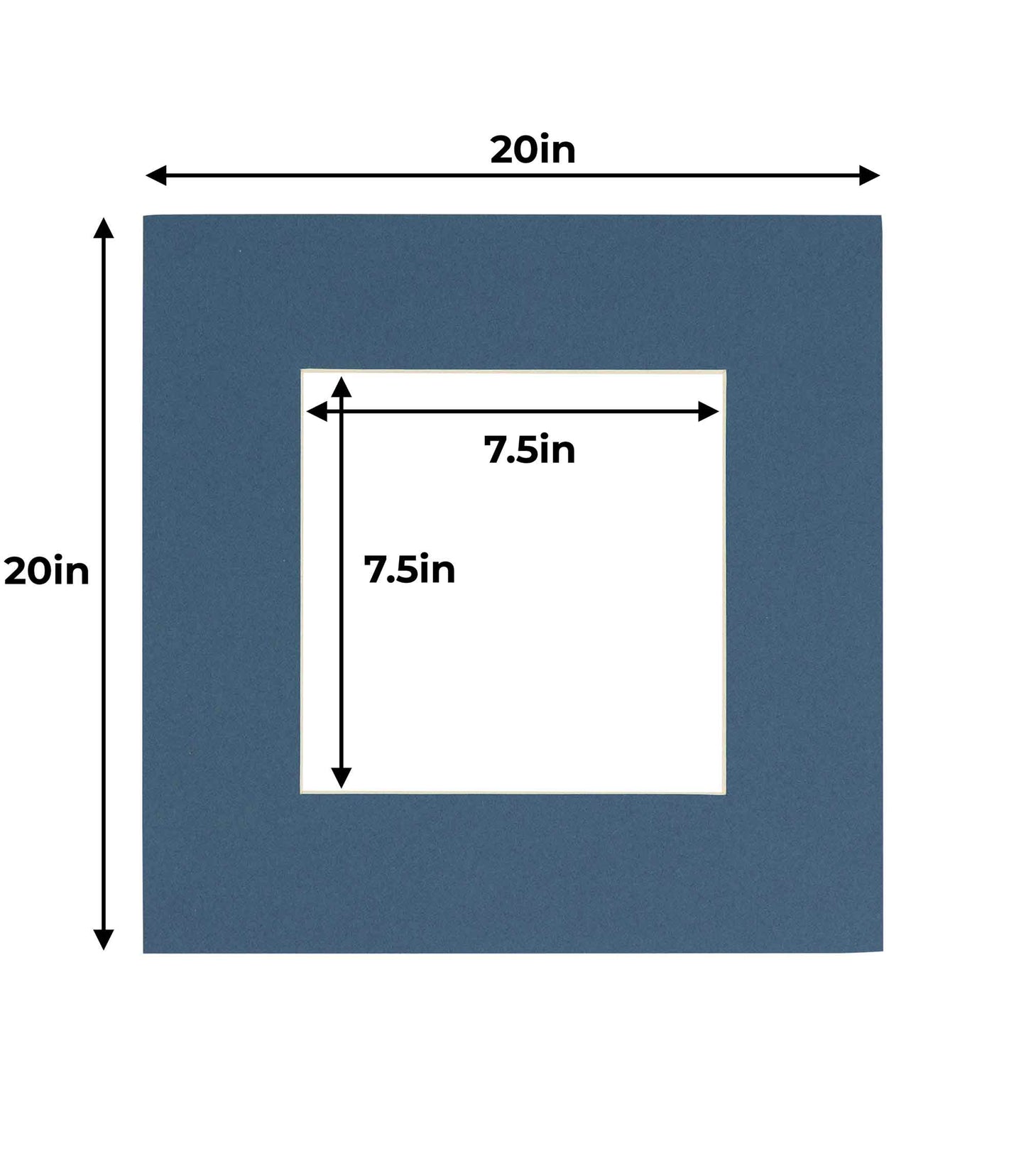 Steel Blue Precut Acid-Free Matboard