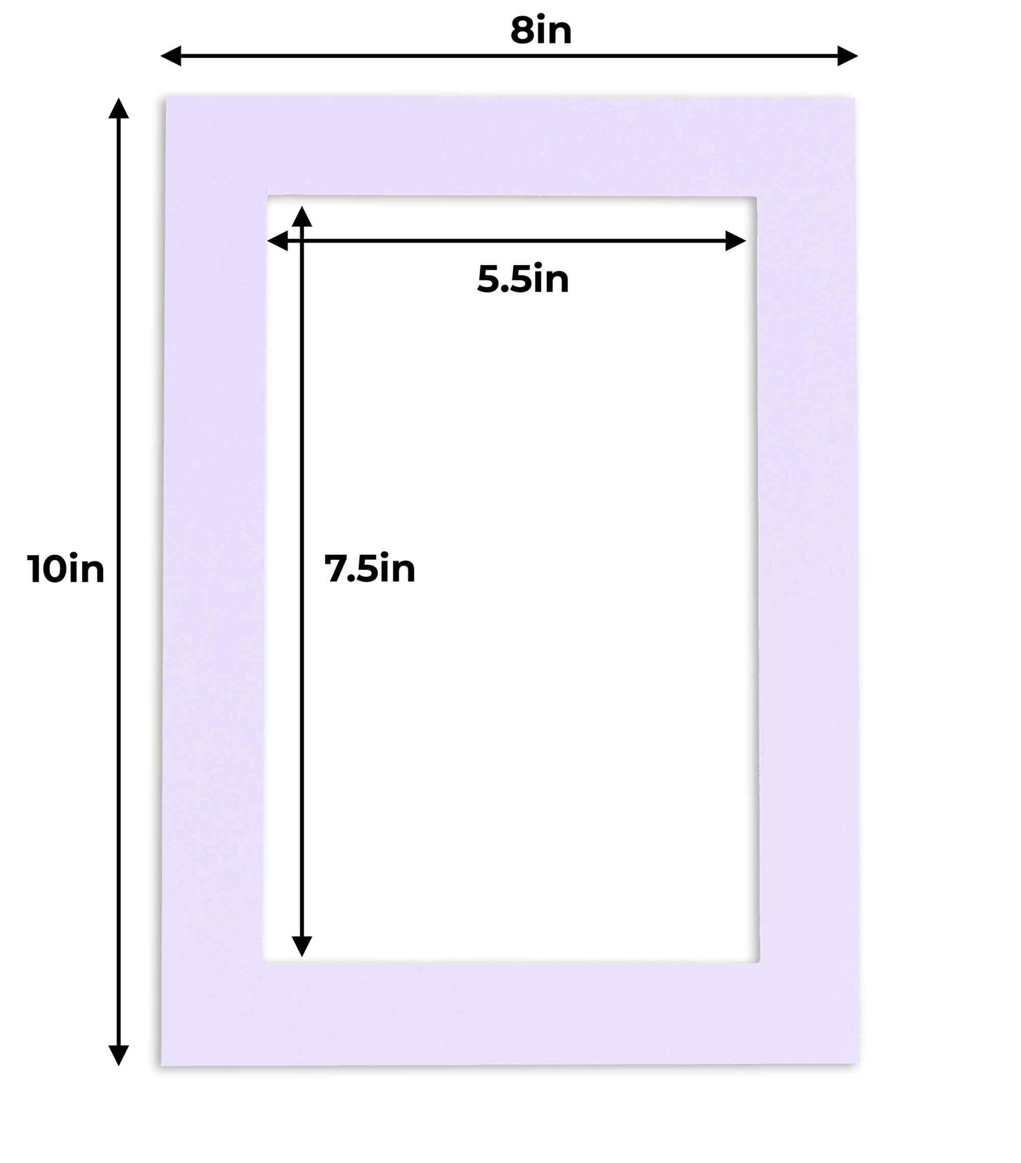 Light Purple Precut Acid-Free Matboard Set with Clear Bag & Backing