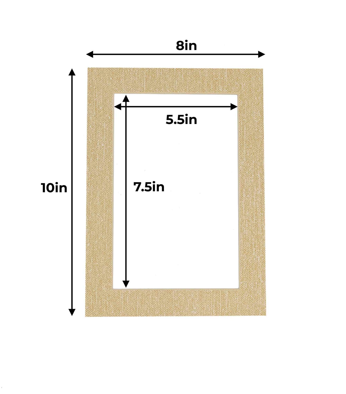 Pack of 10 Fresh Linen Canvas Precut Acid-Free Matboards