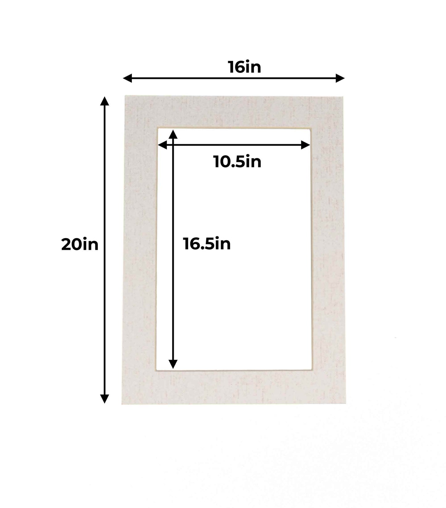 White Linen Canvas Precut Acid-Free Matboard