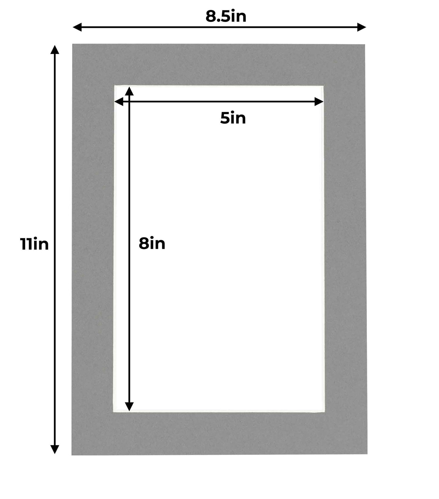 Mid Grey Precut Acid-Free Matboard
